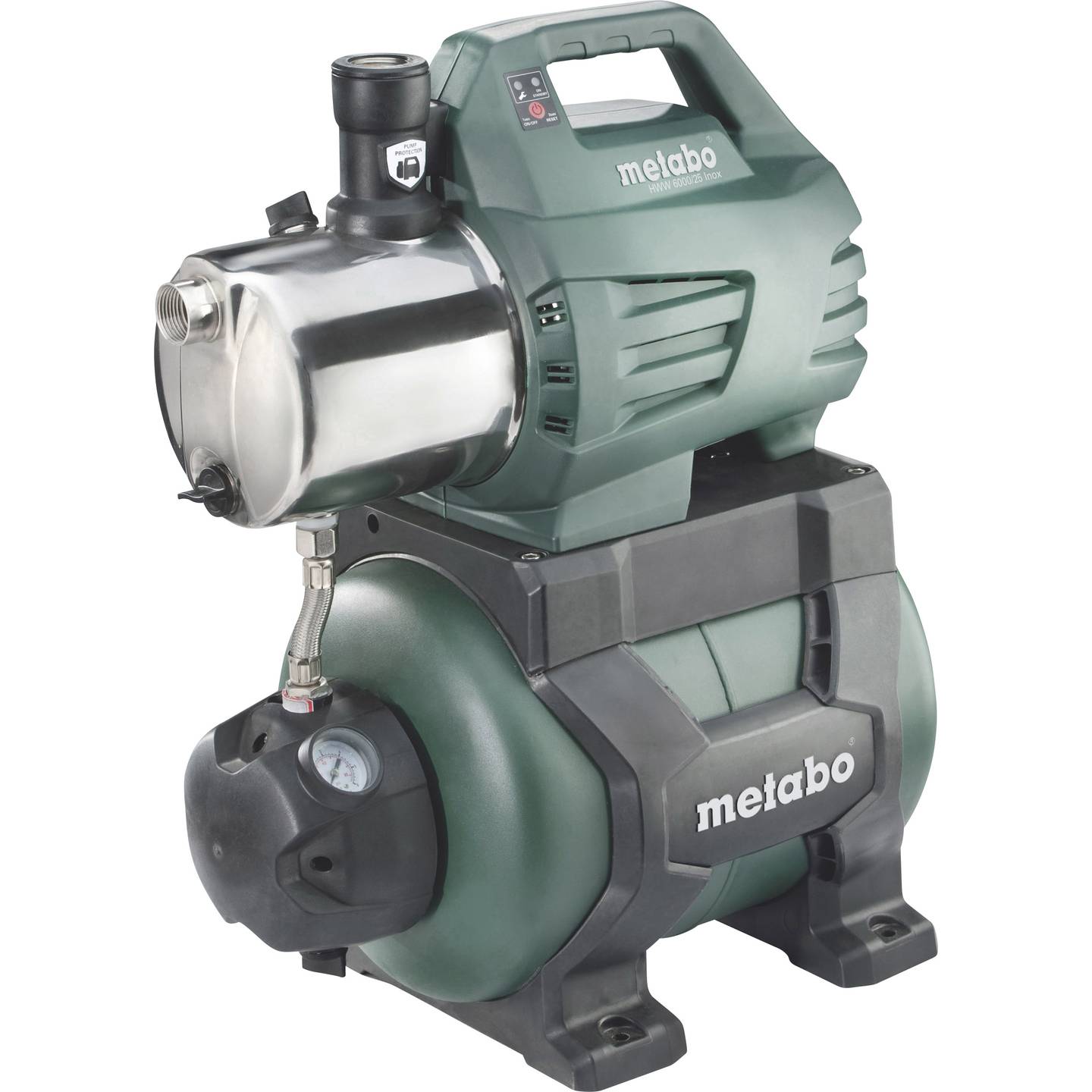 Metabo Hauswasserwerk HWW 6000/25 Inox 230V 6000l/h Handpumpe Gartenpumpe 24l - 4007430239471