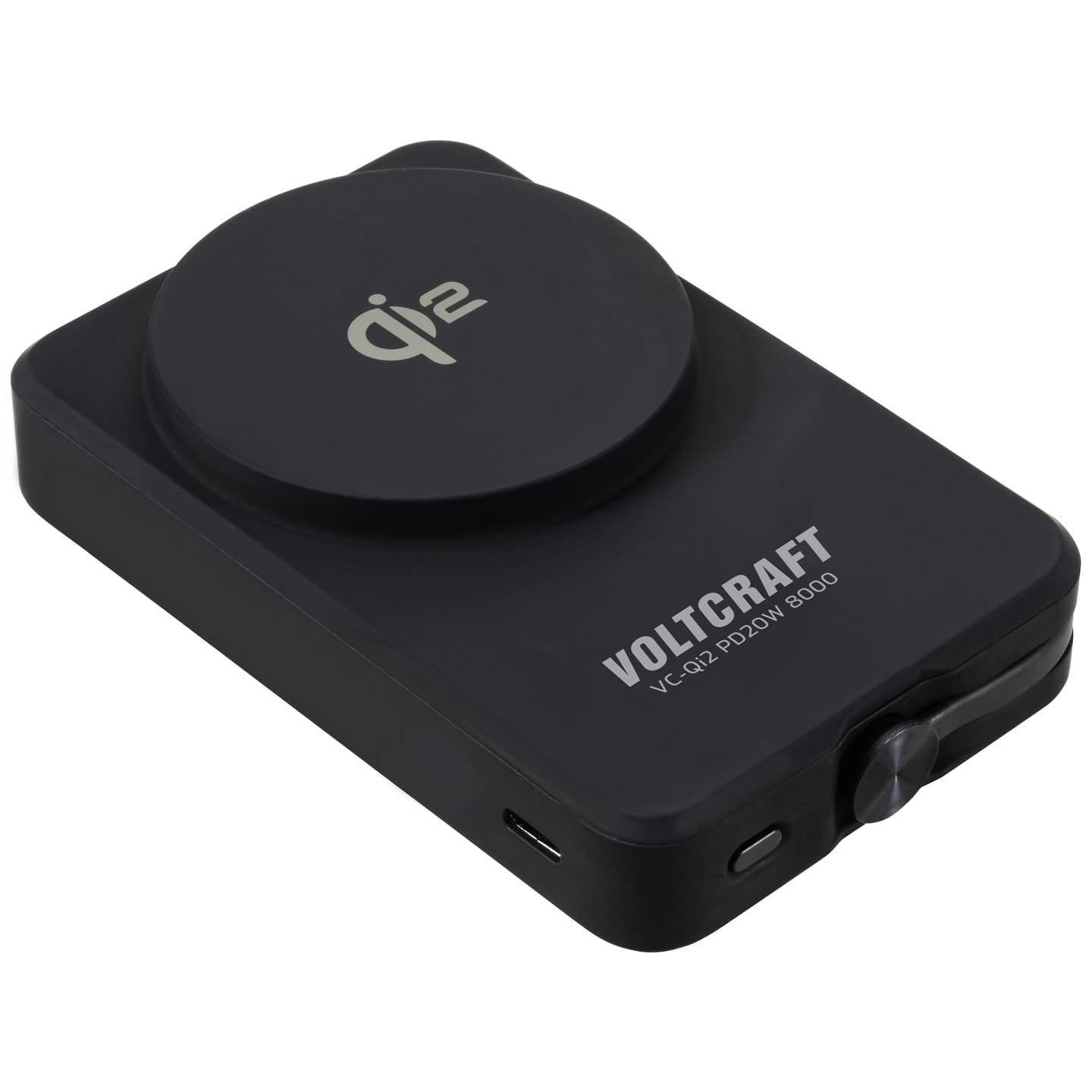VOLTCRAFT Powerbank Qi2 8000mAh USB-C magnetisch 15W Fast Charge Schwarz - 4064161318769