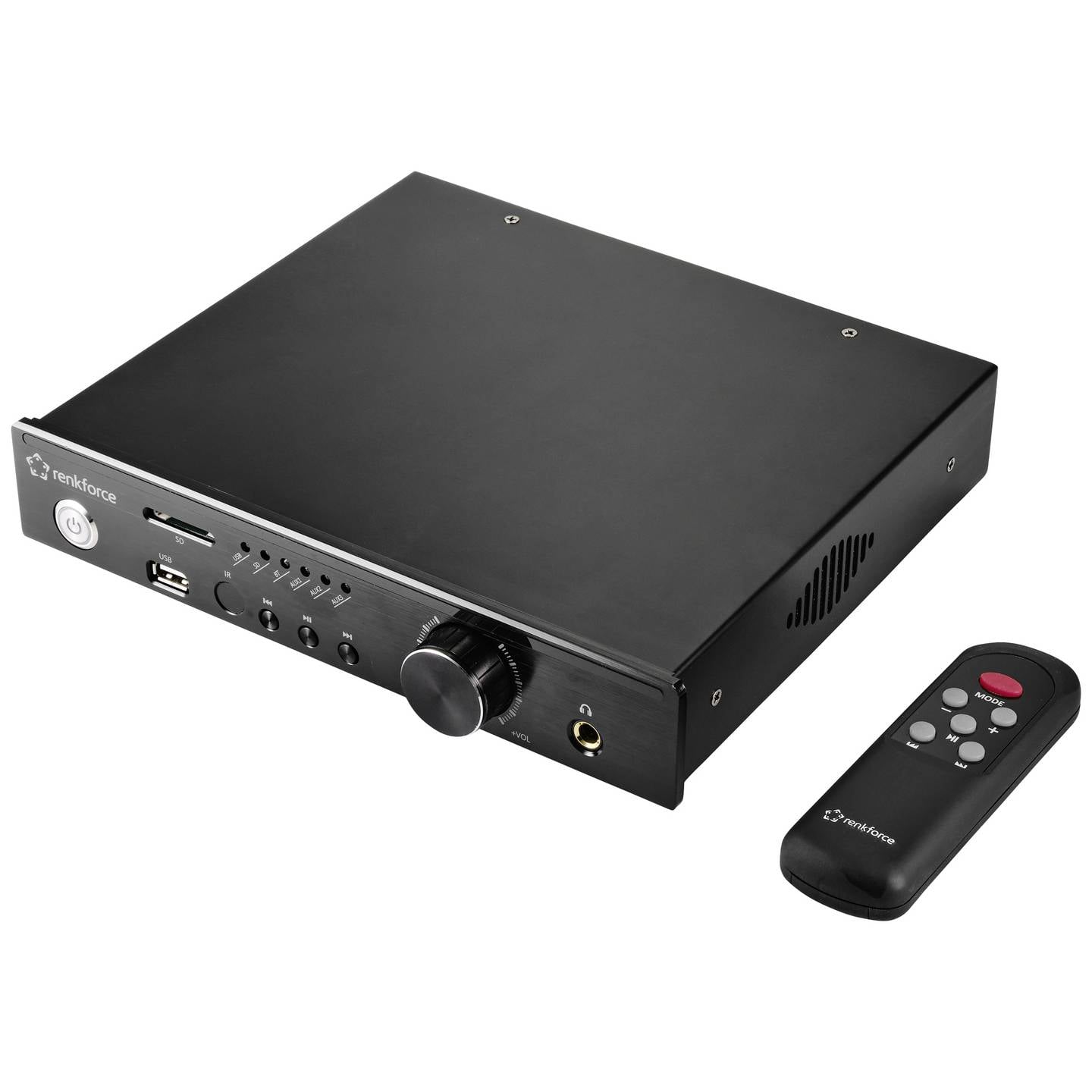 Renkforce RF-WAM-300 Stereo-Verstärker Amplifier 2 x 50 W Schwarz Bluetooth USB - 4064161201597