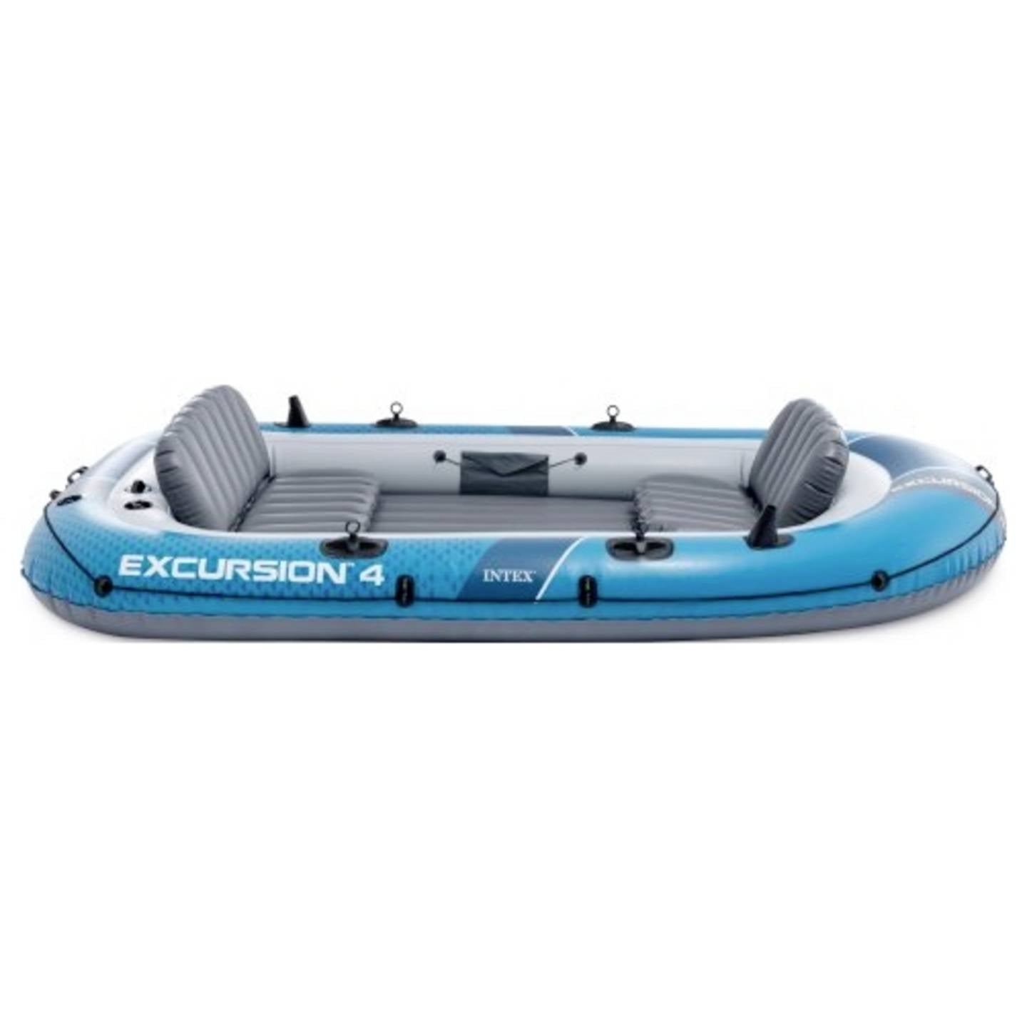Intex Excursion 4 Bootset Sportboot 4 Personen 500kg Aluminium Paddel 315x165cm - 6941057430621