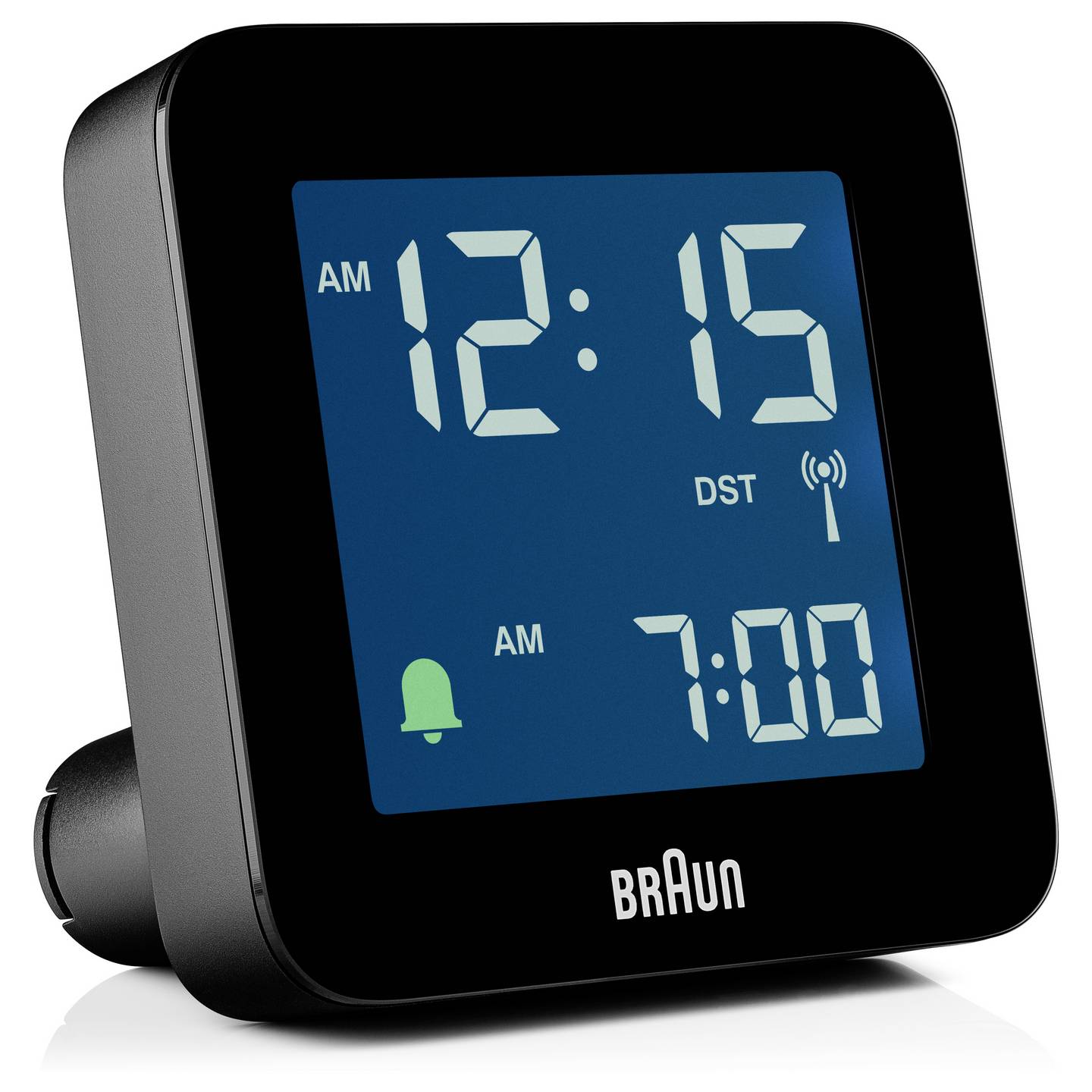 Braun Funkwecker Radiowecker DCF77 schwarz Kunststoff zweizeilig digital Uhr - 4007218670182
