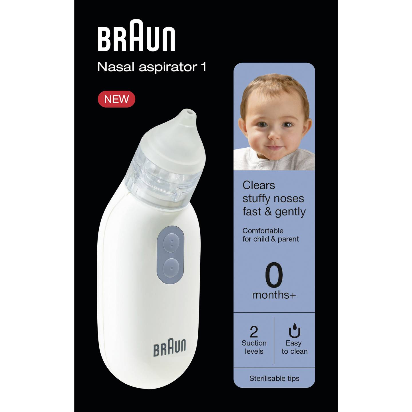 Braun Baby-Nasensauger Nasal aspirator BNA100EU batteriebetrieben 300g leicht - 4022167001016