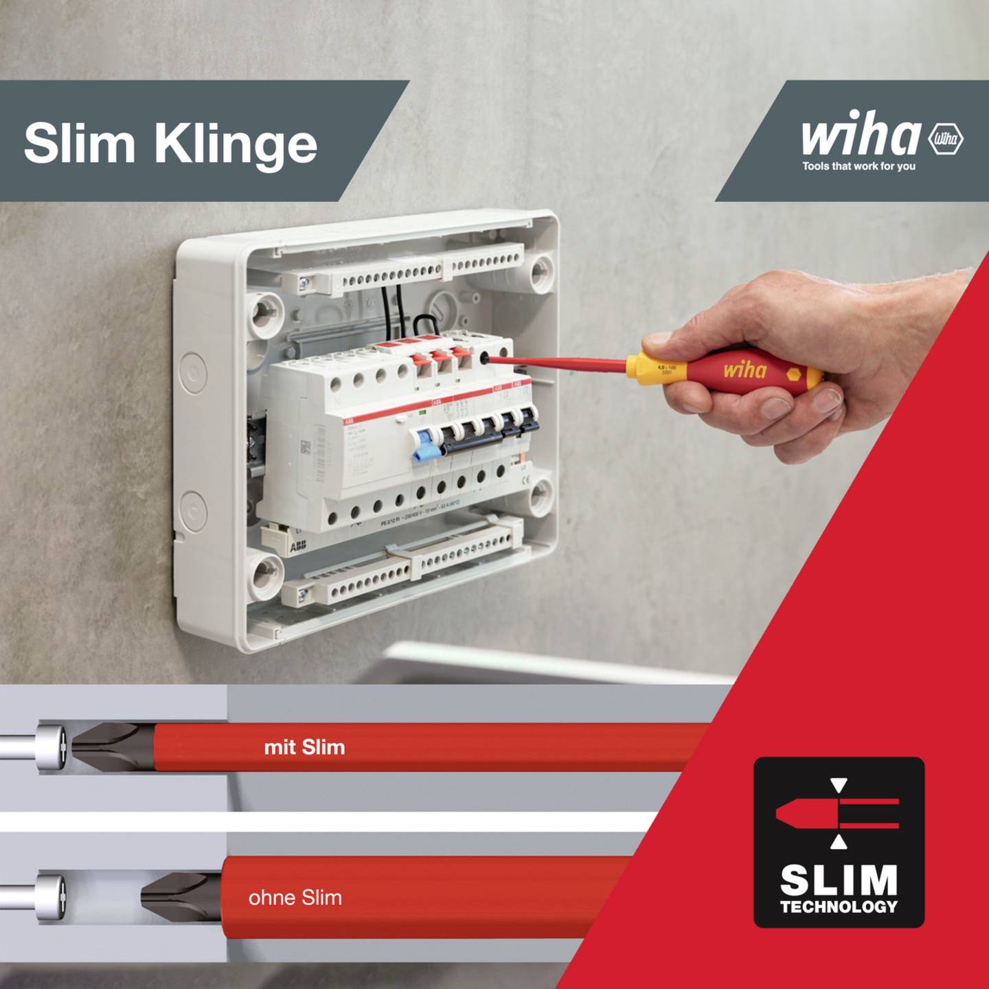 Wiha Schraubendreher Set VDE 12tlg. slimFix Handwerkzeug für spannungsführende - 4010995410032
