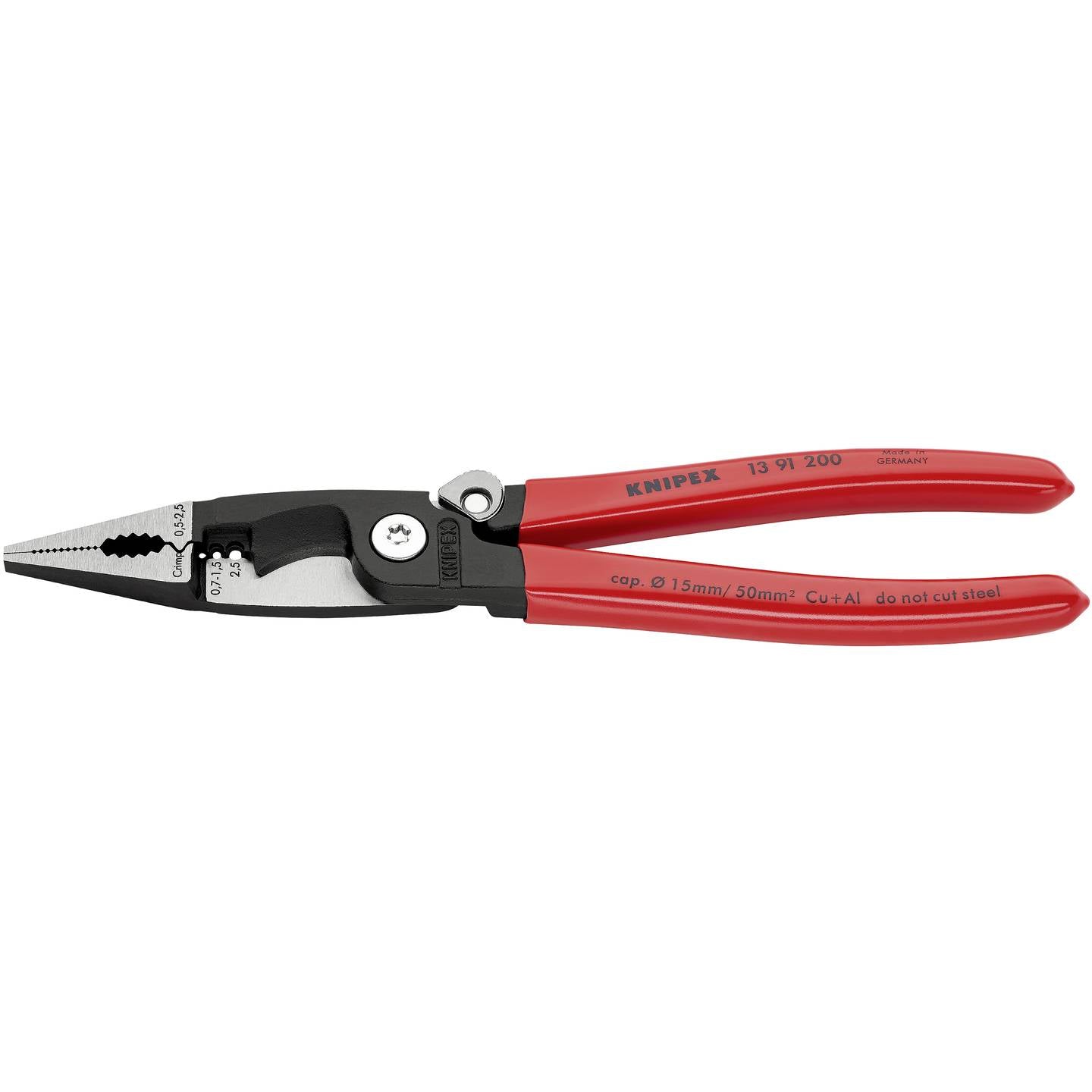 Knipex Multifunktionszange 13 91 200 Zange Aderendhülsen 50mm² 15mm Ø - 4003773075257