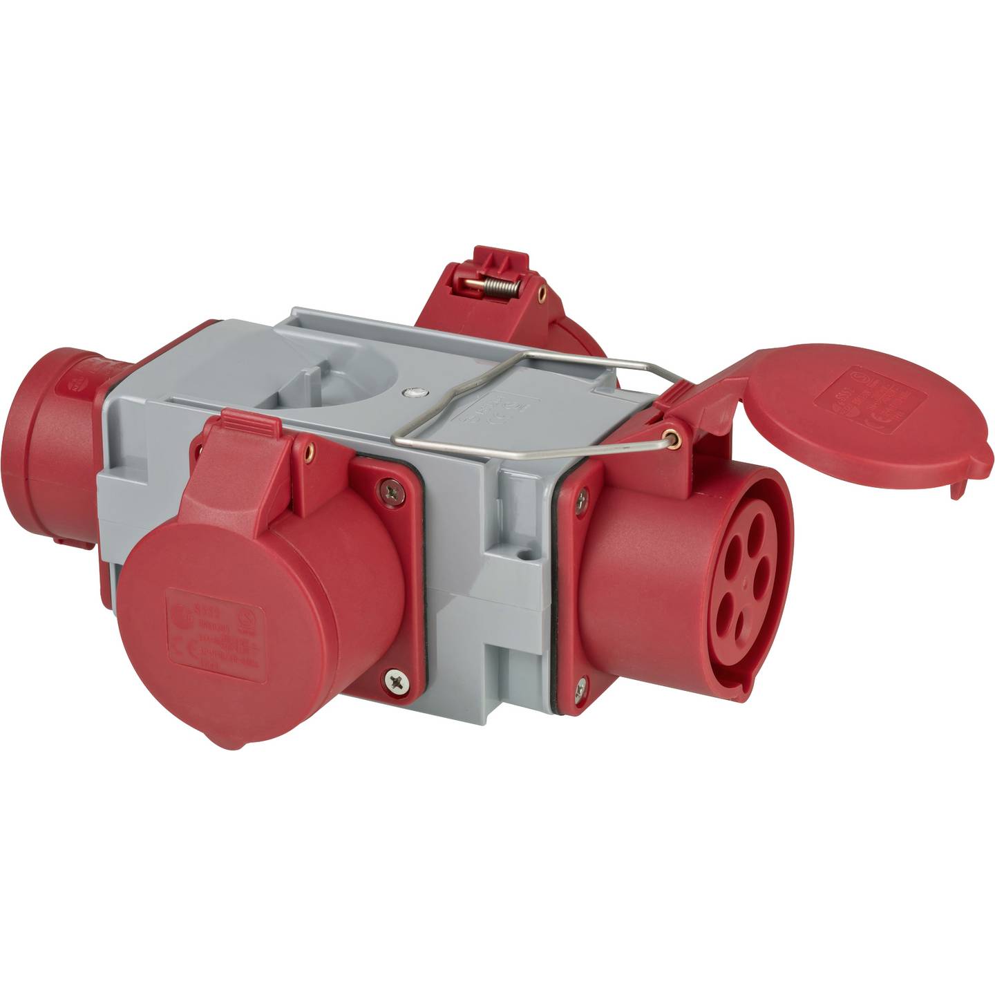 Brennenstuhl CEE Stromverteiler 400V 16A IP44 1 CEE Kupplung 3 Steckdosen 780g - 4007123285846