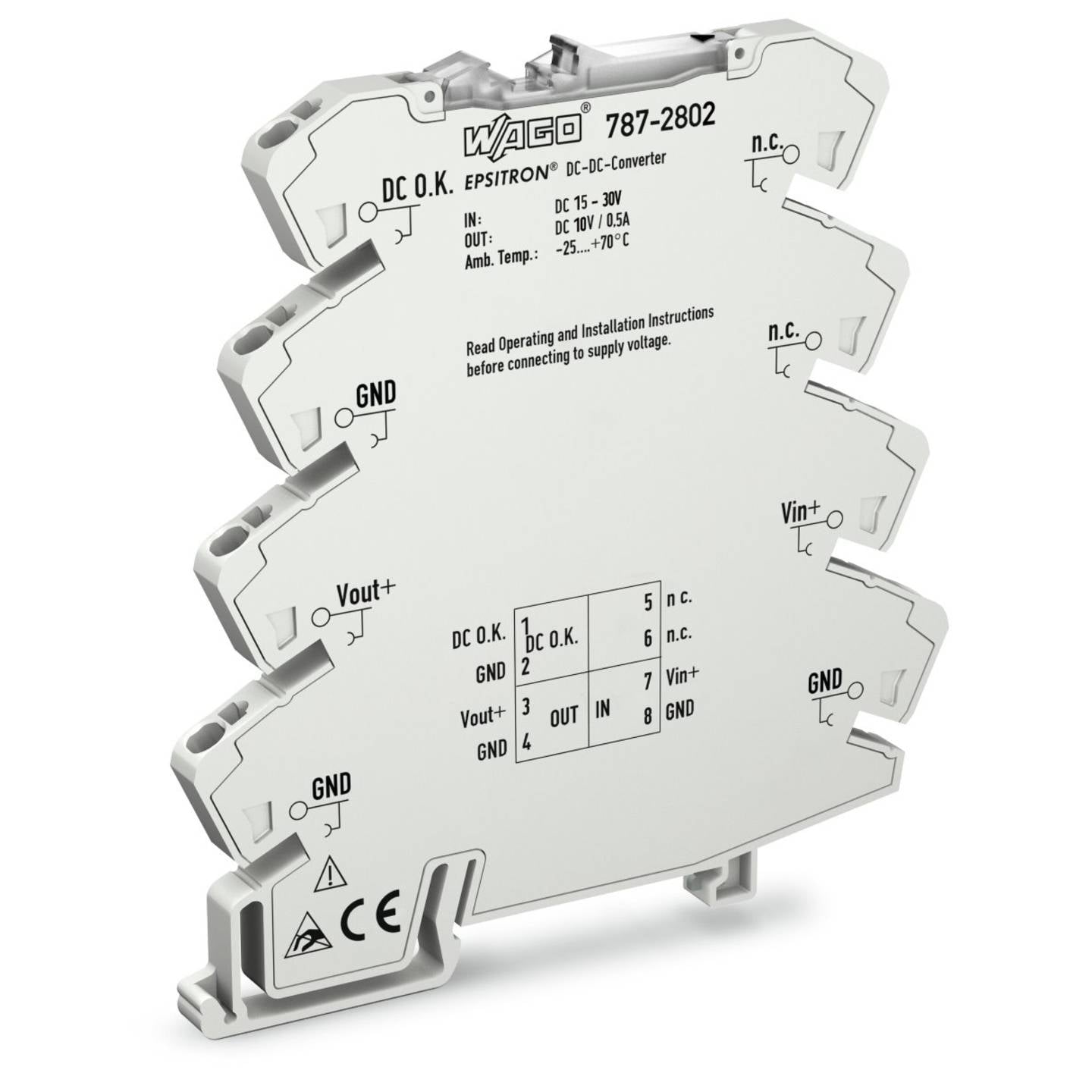 WAGO DC/DC-Wandler Spannungswandler 787-2802 Stromversorgung Tragschienenmontage - 4055143407069