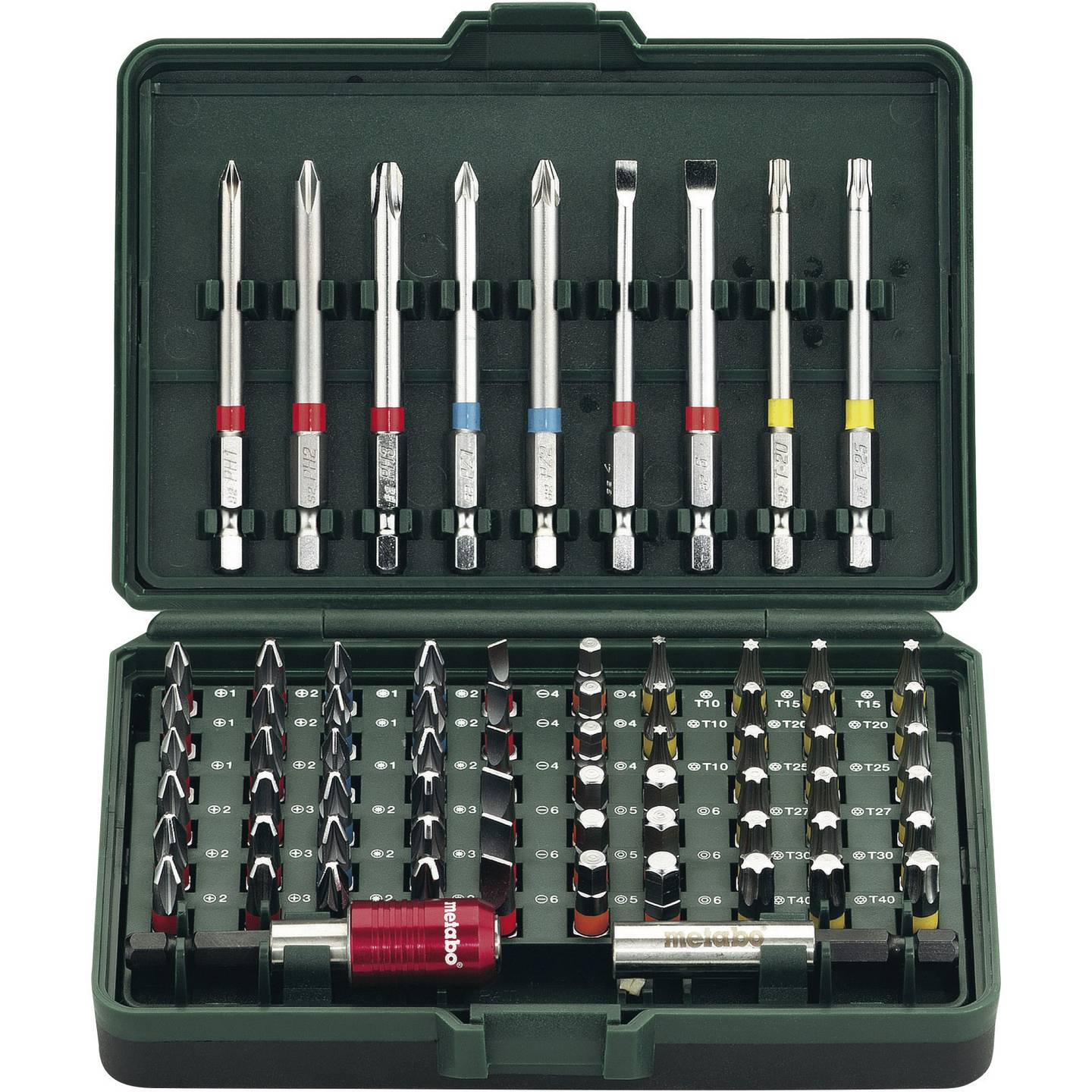 Metabo Bitsatz 71tlg. Bit-Set mit Bithalter S2-Stahl Farbcodierung robust 65mm - 4007430240187