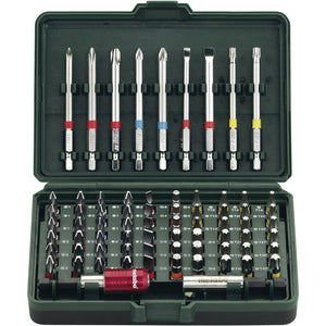 B-Ware Metabo Bitsatz 71tlg. Bit-Set mit Bithalter S2-Stahl Farbcodierung robust 65mm
