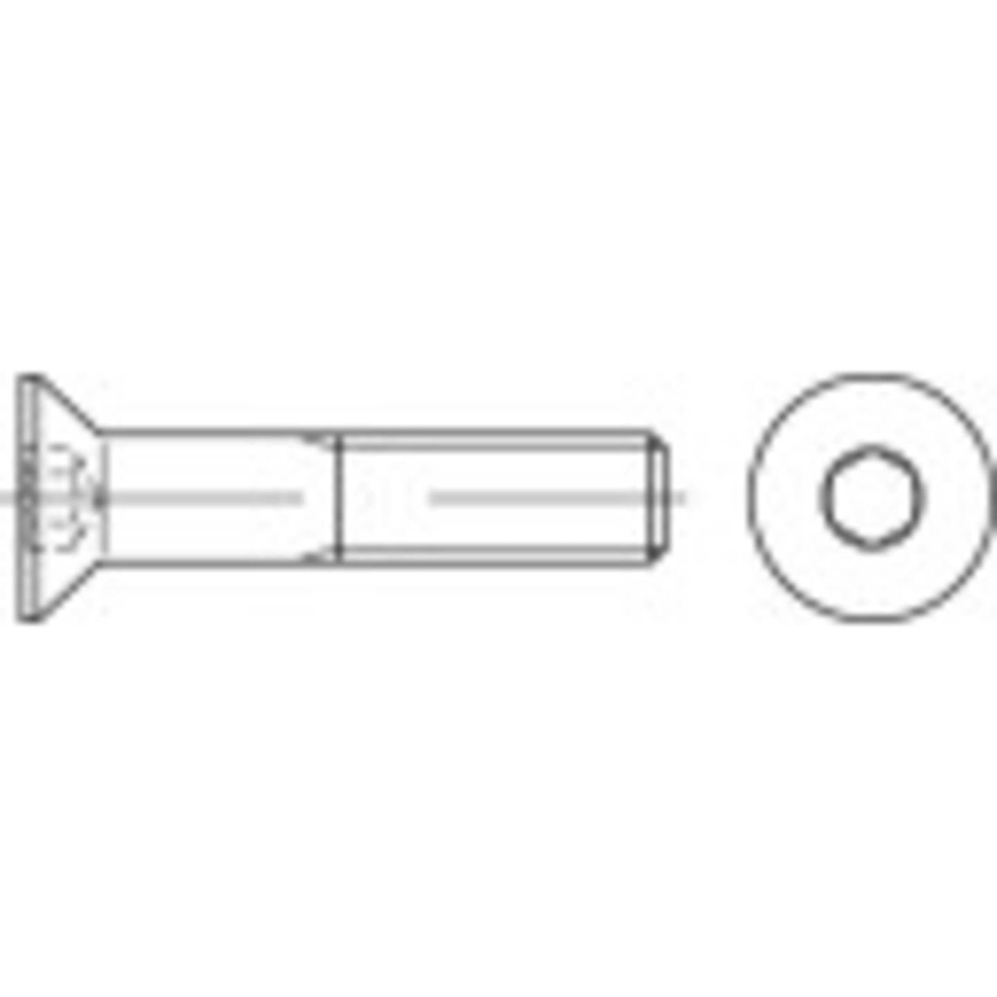 Toolcraft Senkschraube M6 Edelstahl A2 30mm Innensechskant 200 Stück Schrauben - 4053199460519