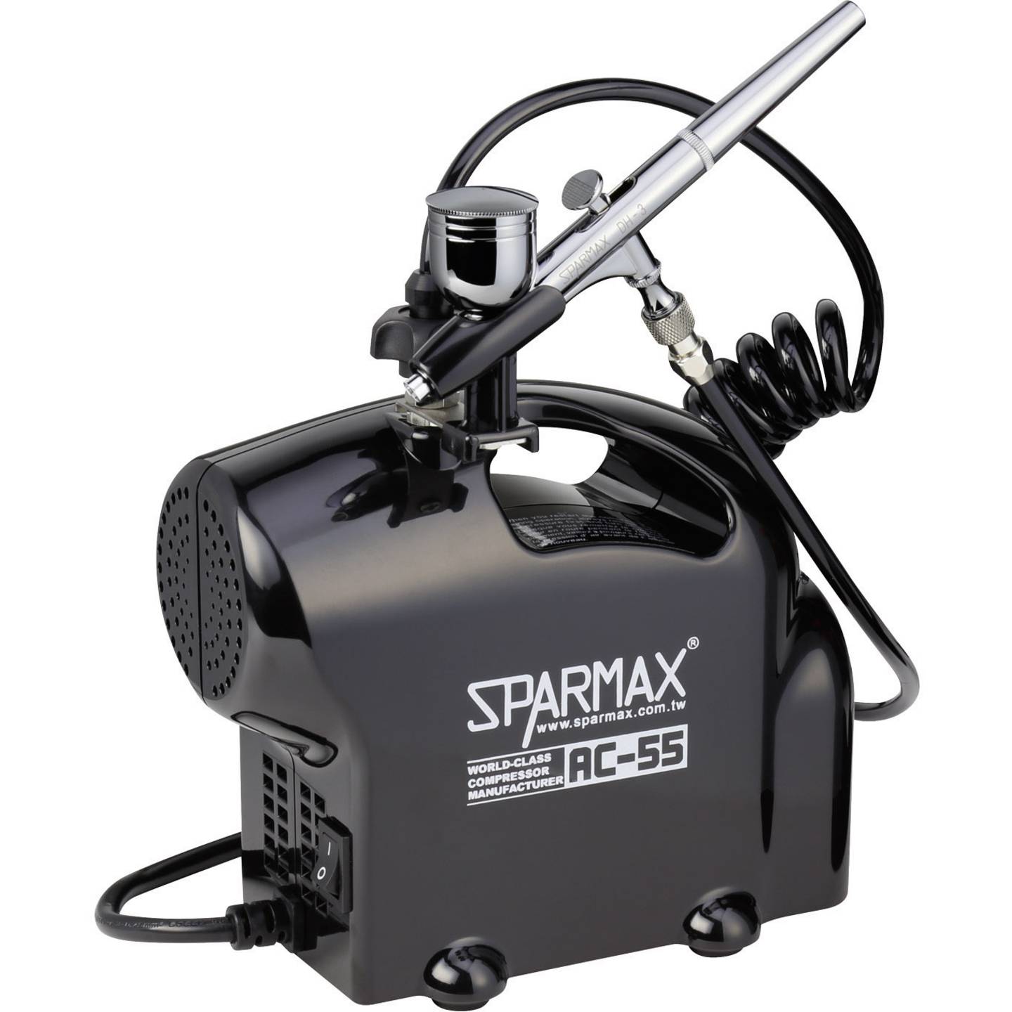 Sparmax Airbrush-Einsteiger-Set SK-55 mit Kompressor Double Action 0,3mm 230V - 4016138884159