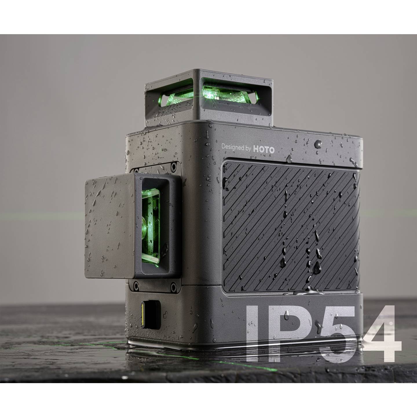 HOTO Kreuzlinienlaser Linienlaser QWFGJ002 Grün Laser Messgerät Reichweite 30 m - 6974370801489