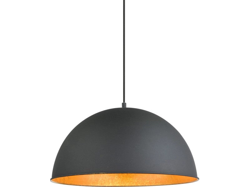Globo Pendelleuchte Hängeleuchte LENN LED Lampe Leuchte schwarz goldfarben E27 - 9007371351145