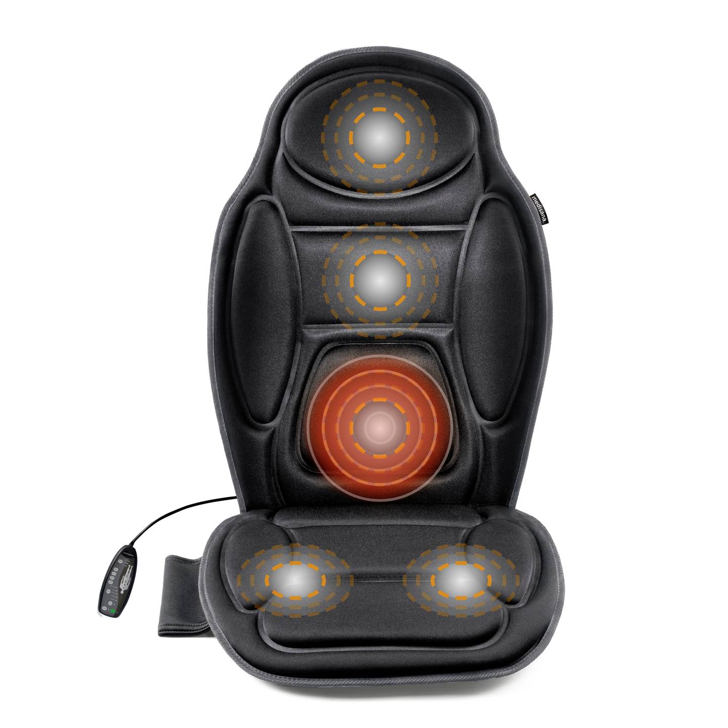 Medisana Massagesitzauflage MCH Schwarz Heizkörper Massagefunktion 9,6W 5 Stufen - 4015588889356