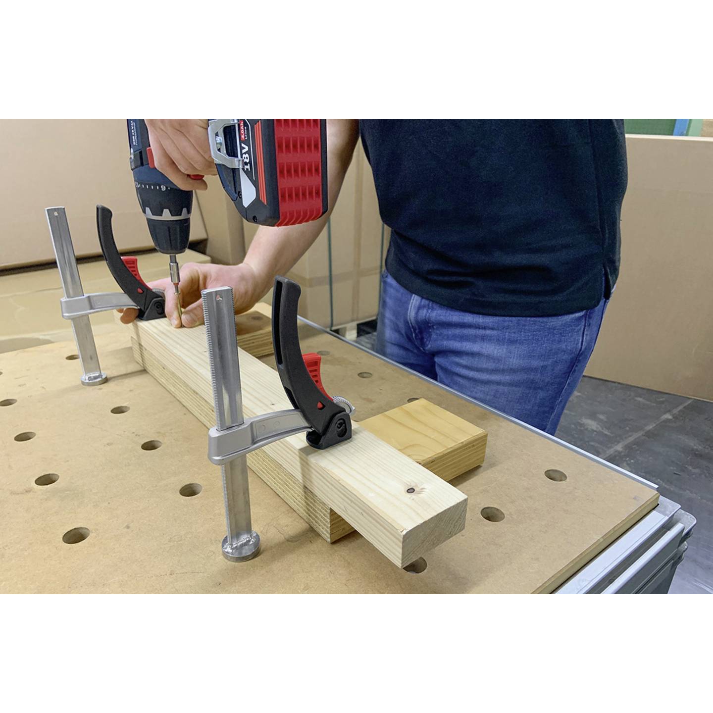 Bessey Spannelement Multifunktionstisch 150mm Spannkraft 500N 2 Stück Werkstatt - 4008158042336