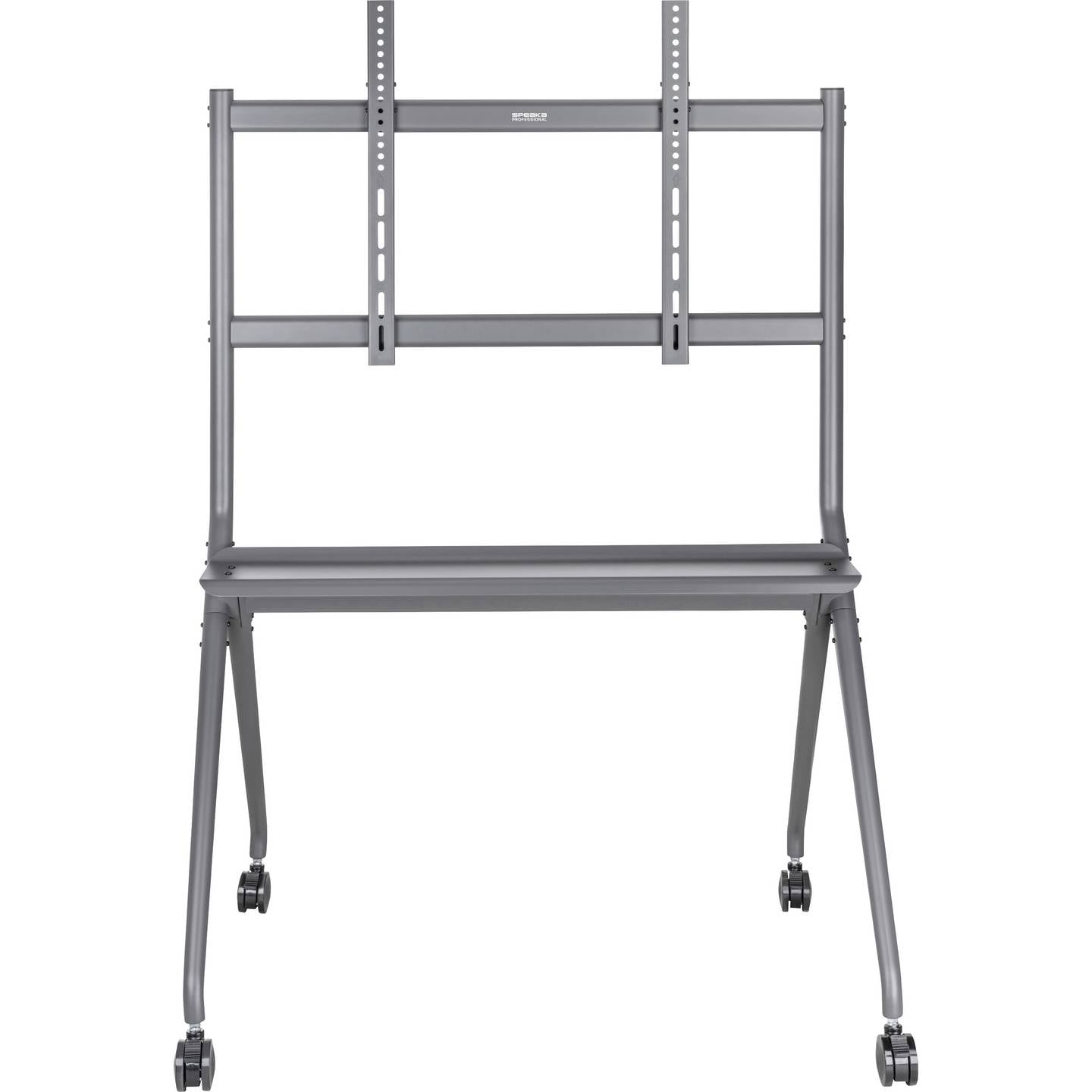 SpeaKa Professional TV Rollwagen Bodenständer TV Wagen höhenverstellbar grau - 4064161393346