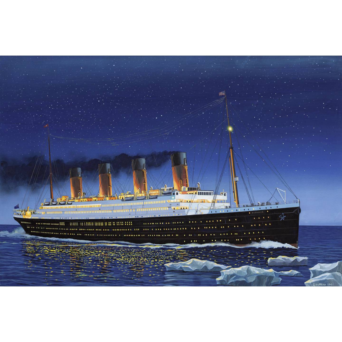Revell Schiffsmodell Bausatz R.M.S. Titanic 1:700 Modellboot 132 Teile 385cm - 4009803052106