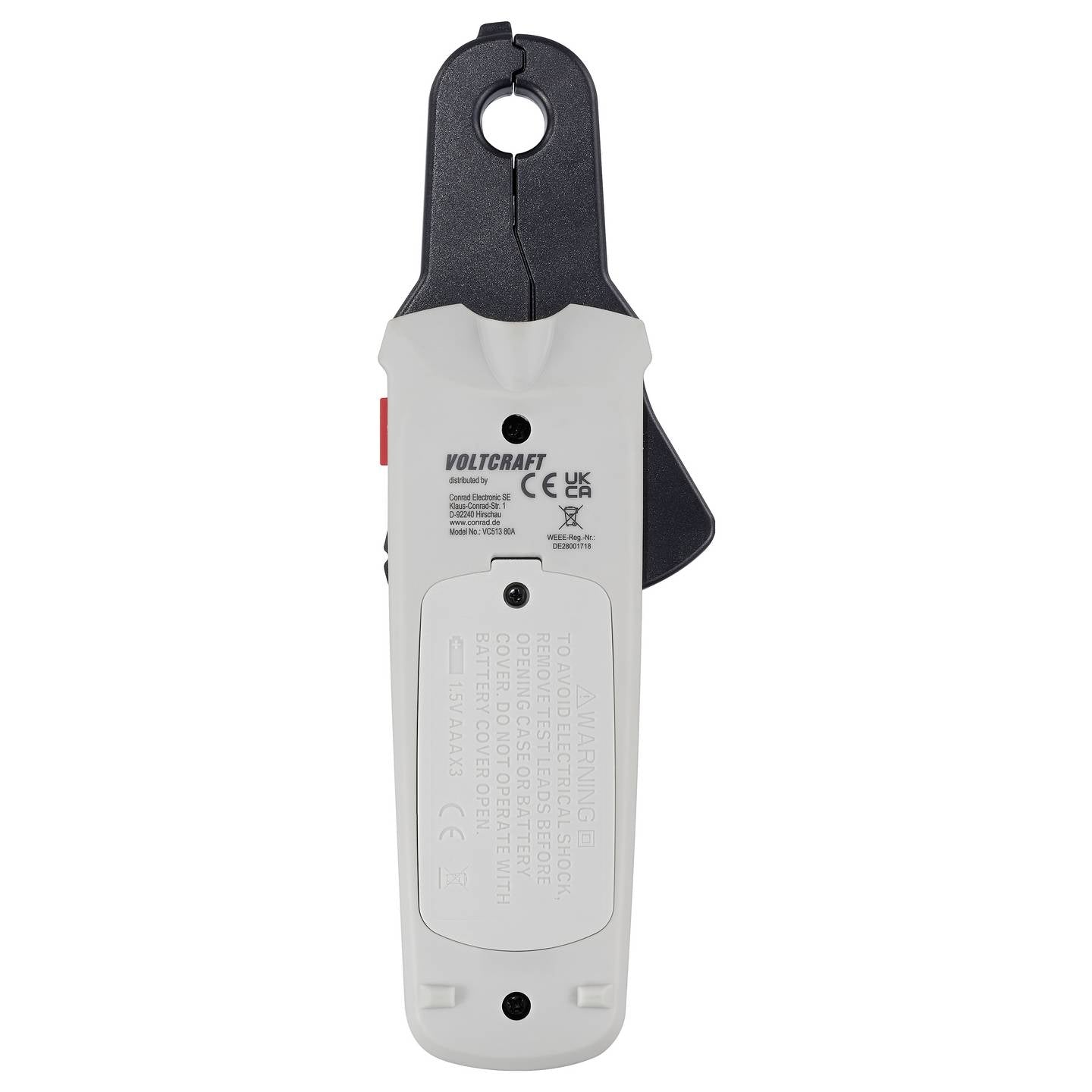 Voltcraft Stromzange VC513 80A Messgerät True RMS digital 4000 Counts CAT III - 4064161333373