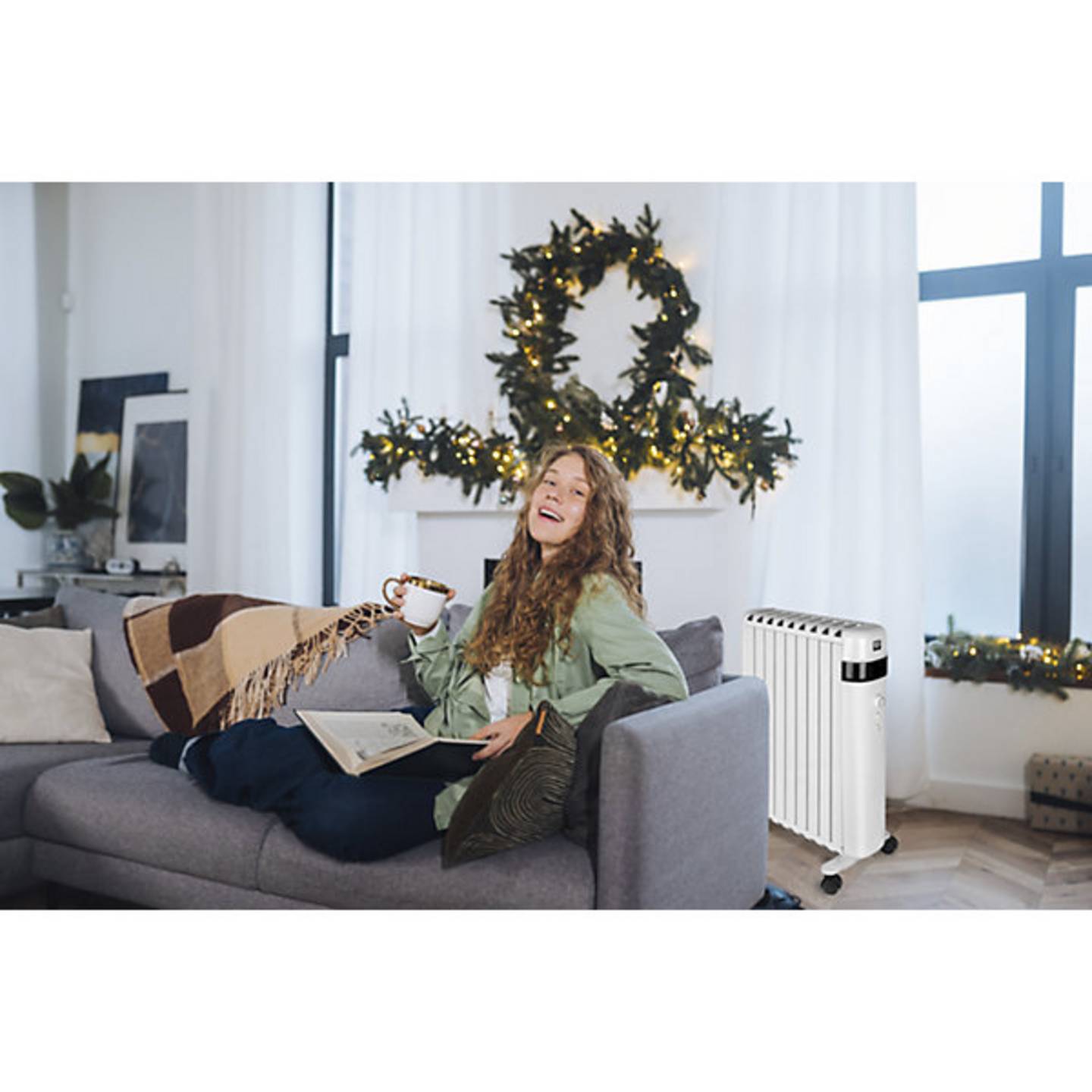 Ölfreier Radiator 2000W Heizgerät Eco-Radiator Überhitzungsschutz weiß 245x440mm - 9005151001839
