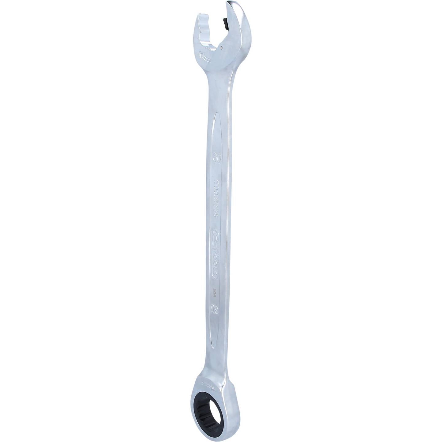 KS Tools Maul-Ringratschenschlüssel 30mm Chrom-Vanadium Stahl 72 Zähne 396mm - 4042146477663