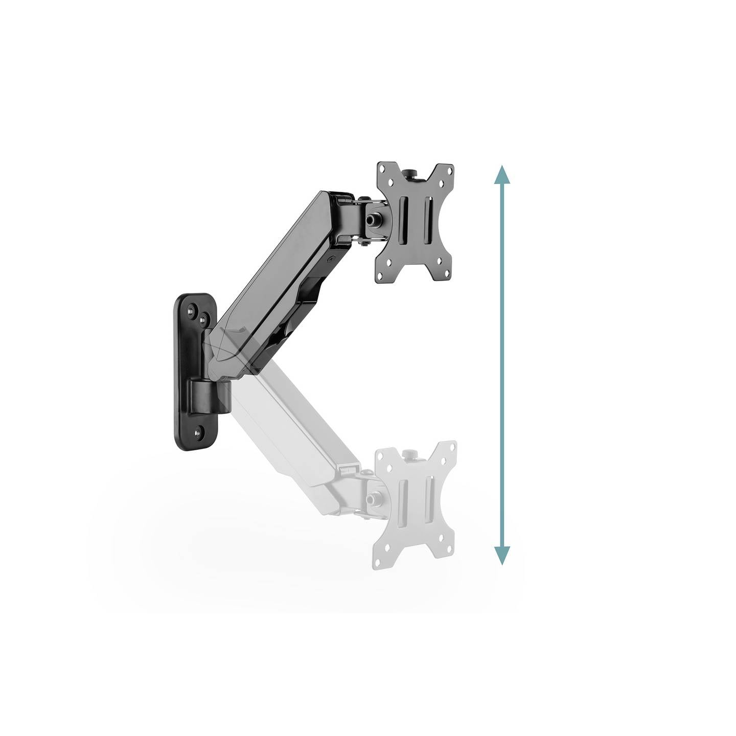 Digitus Monitor-Wandhalterung drehbar für 1 Display 33-81cm schwarz matt 8kg - 4016032465133