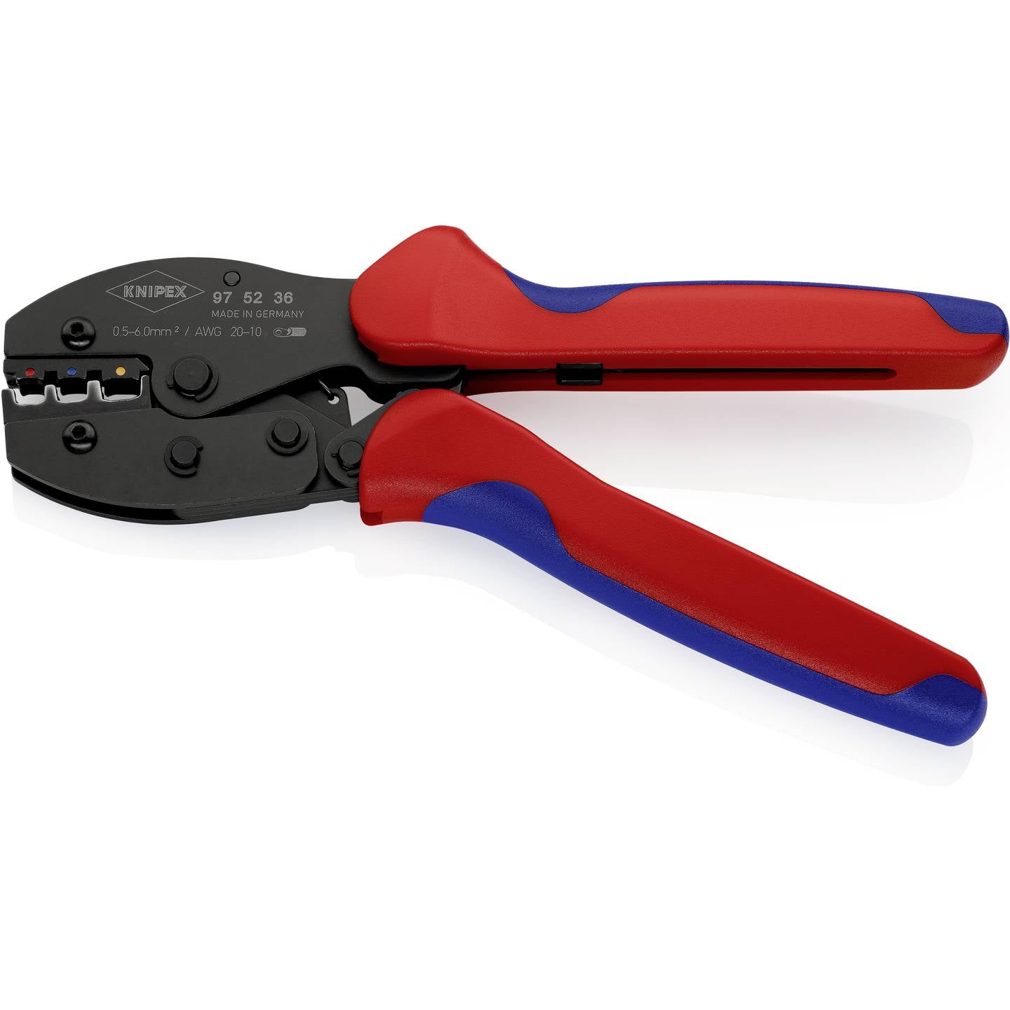 Knipex Crimpzange PreciForce 97 52 36 für isolierte Kabelschuhe 0,5-6mm² 220mm - 4003773051893