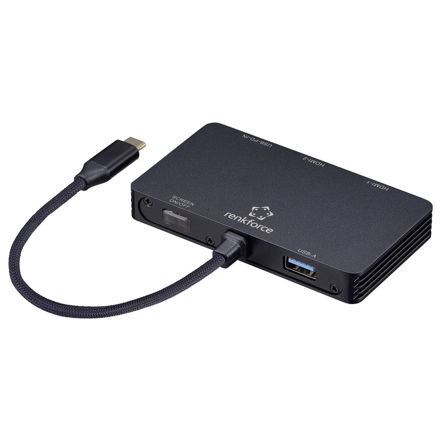 RENKFORCE RF-USBHA-480 4-IN-1 USB Hub Adapter mit 4 Ports für PC und Laptop - 4064161476384