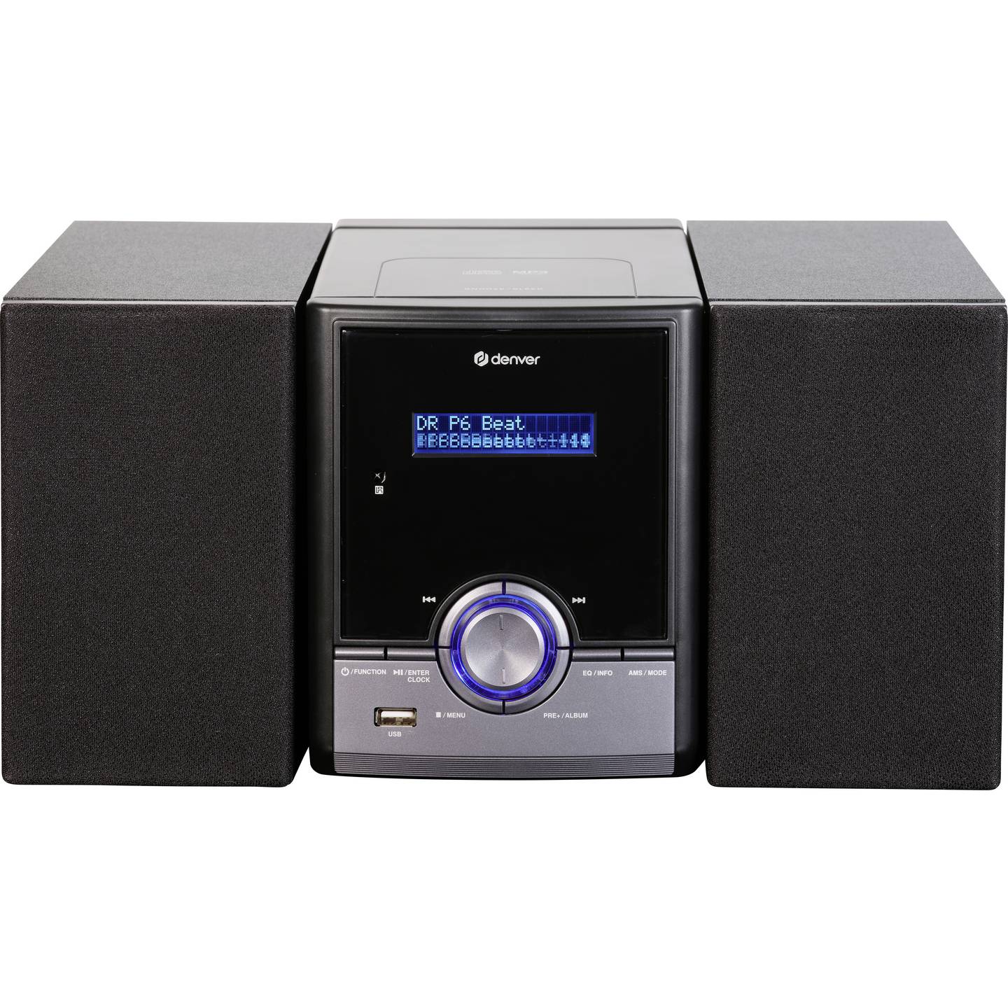 Denver MDA-285 DAB FM Musiksystem mit Bluetooth CD MP3 2x5W schwarz - 5706751075162