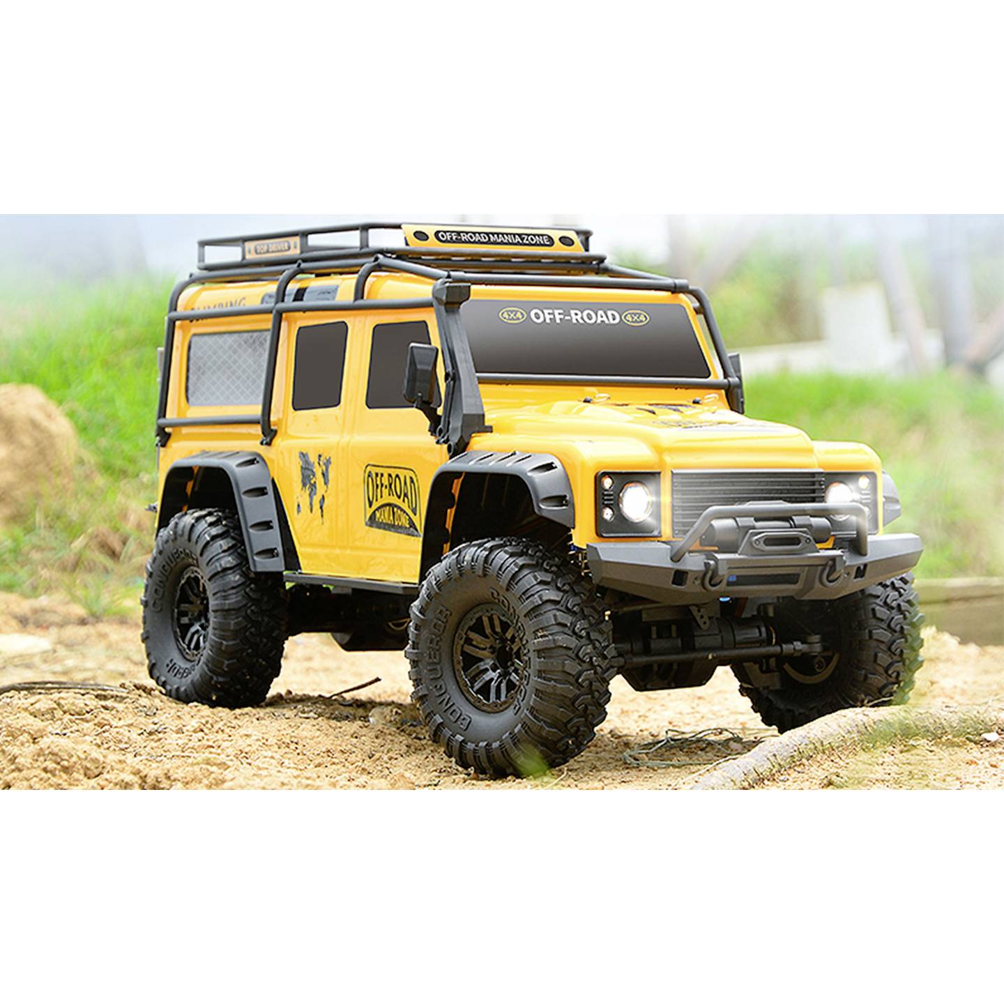 Amewi RC Modellauto Crawler 1:10 Elektro Allradantrieb Gelb inkl. Akku 4WD - 4260768515215