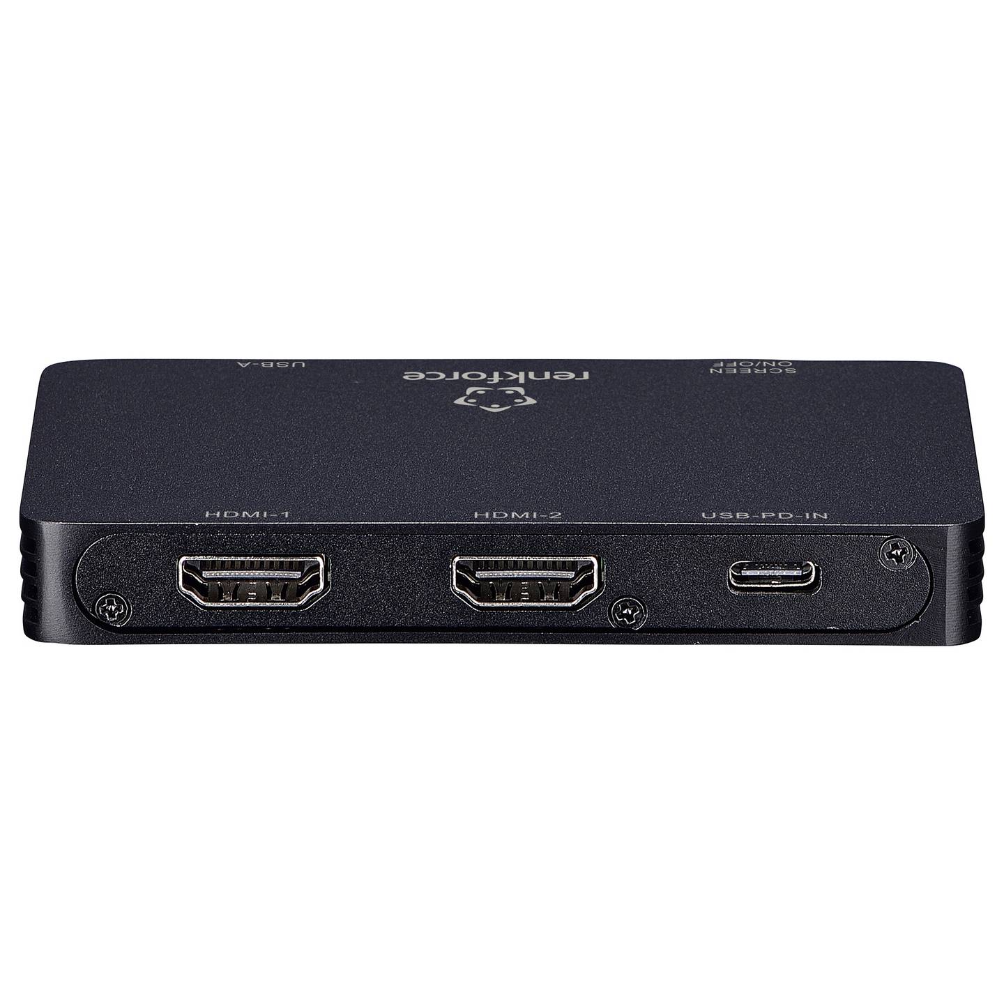RENKFORCE RF-USBHA-480 4-IN-1 USB Hub Adapter mit 4 Ports für PC und Laptop - 4064161476384