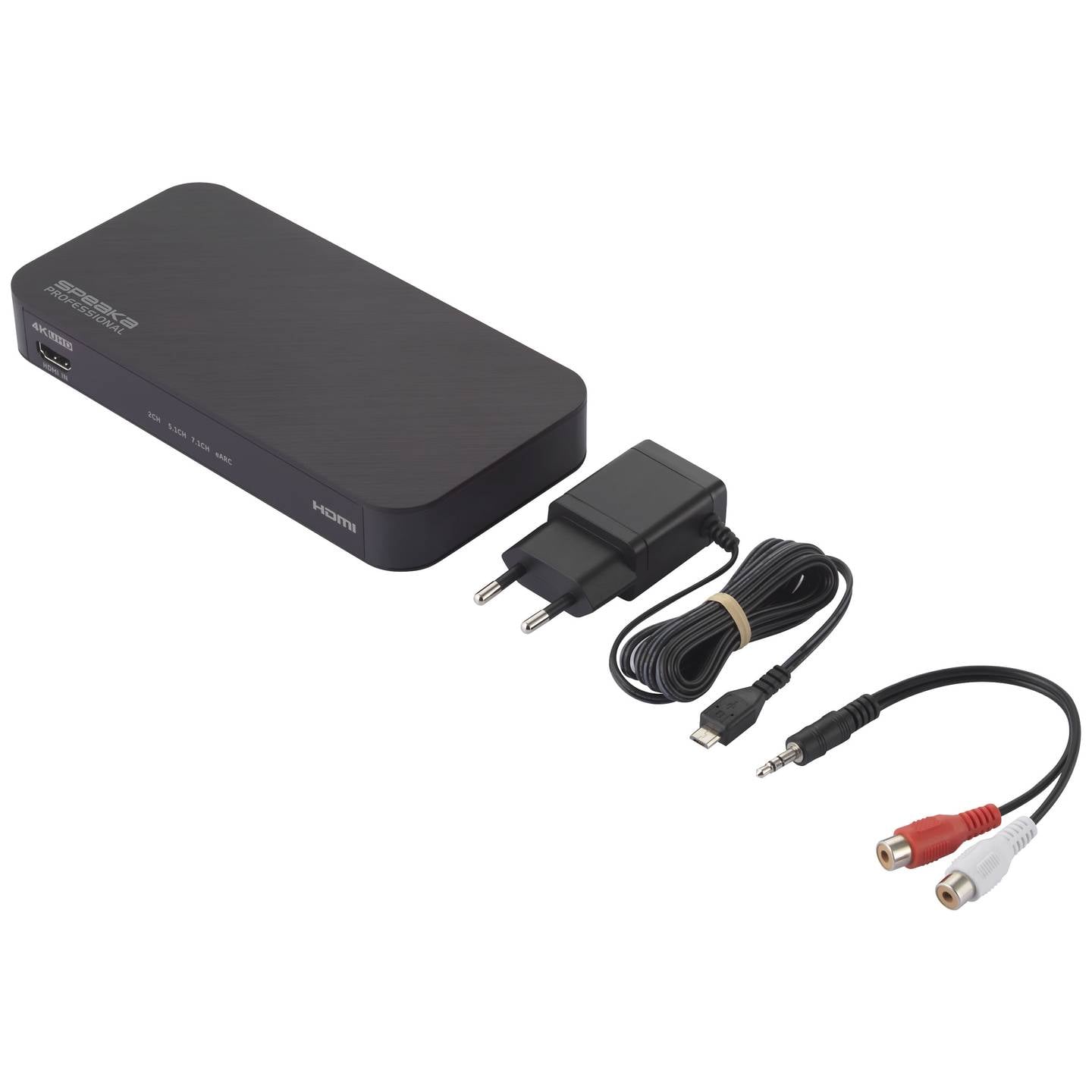SpeaKa Professional TV Receiver Audio Extraktor SP-HDA-502 4K eARC schwarz - 4064161208398