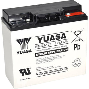 B-Ware Yuasa Bleiakku 12 V 22 Ah REC22-12 YUAREC2212 Blei-Vlies 181 x 167 x 76 mm Akku