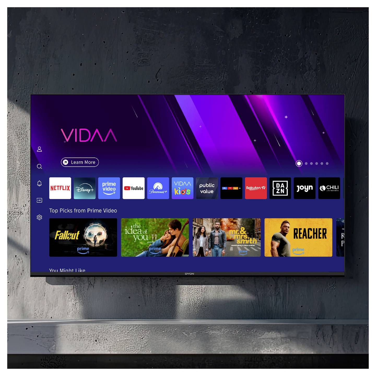 Dyon LED-TV 22 Zoll Smart TV Full HD Fernseher 180cd/m² schwarz 504x342x156mm - 4260552544414