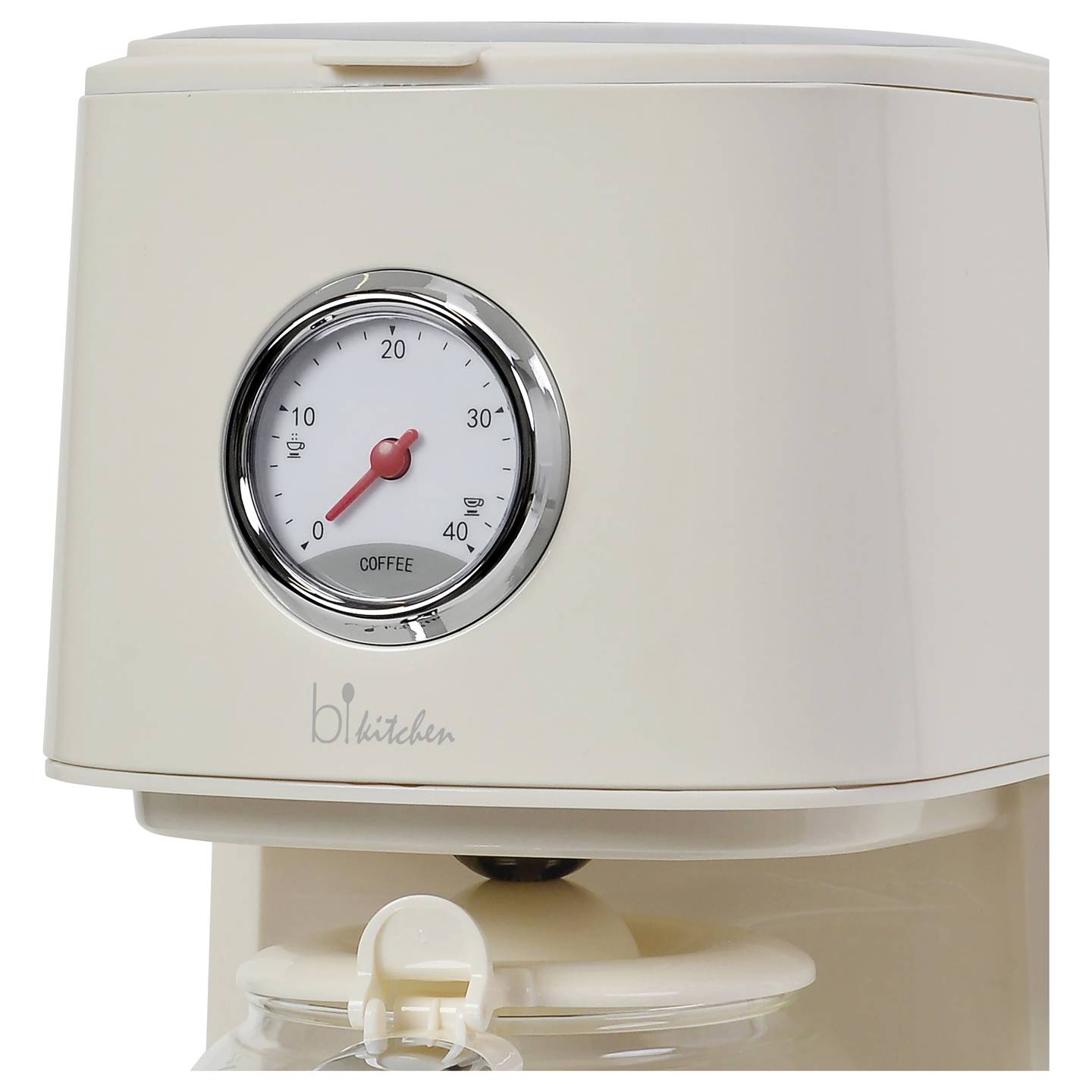 BiKitchen Nostalgia 150 Kaffeemaschine cremeweiß 12 Tassen Warmhaltefunktion - 9004489001047