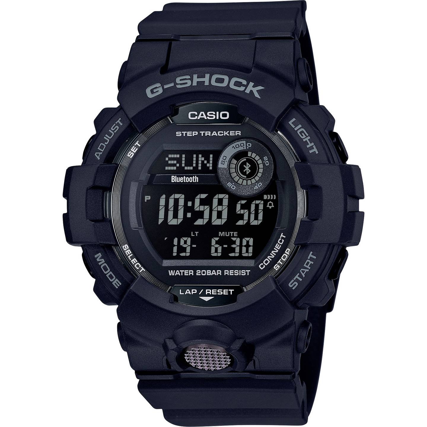 Casio Elektronik Armbanduhr GBD-800-1BER Fitnessuhr schwarz 20 ATM wasserdicht - 4549526202131