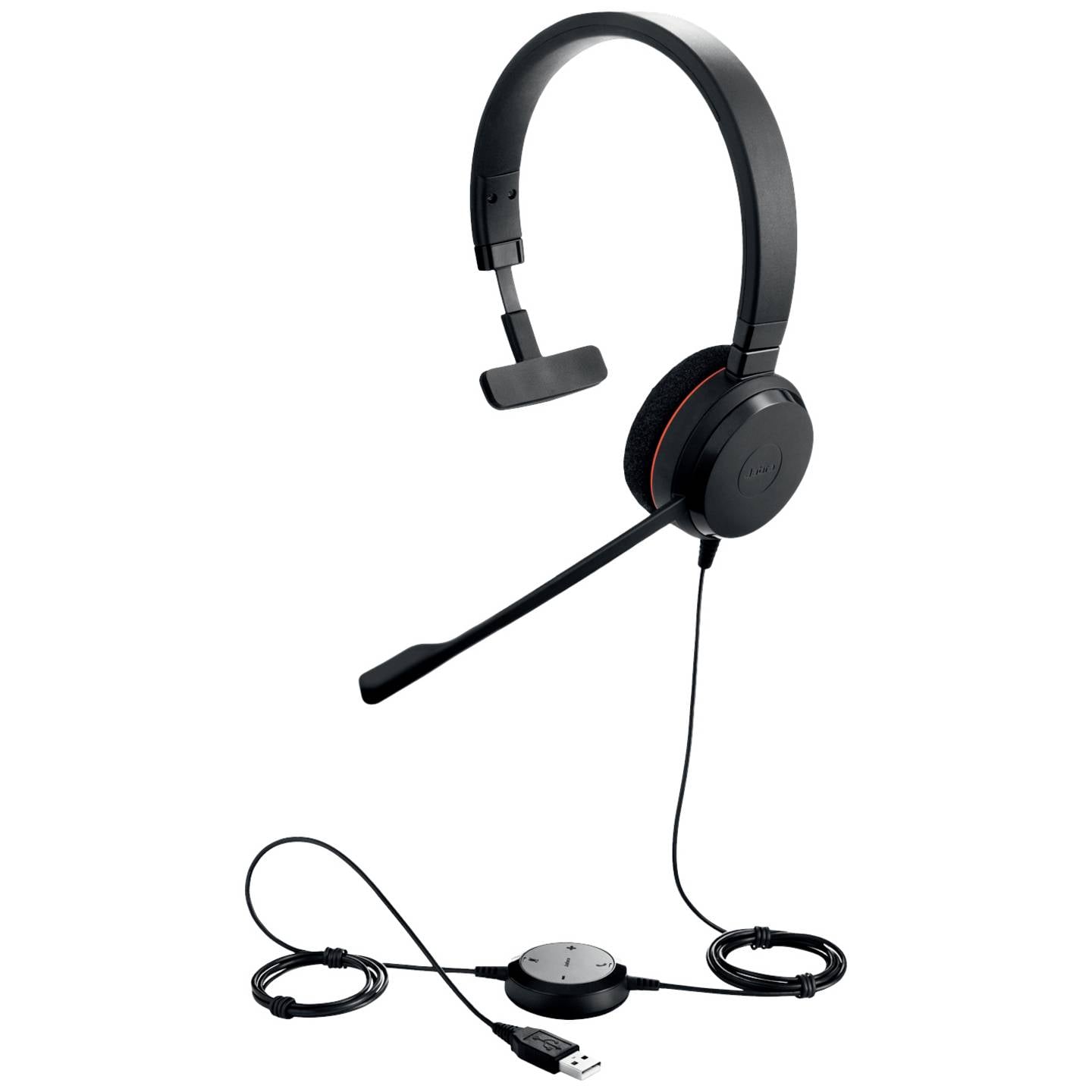 Jabra Evolve 20 MS Mono USB-A On Ear Headset mit Mikrofon-Rauschunterdrückung - 5706991016994