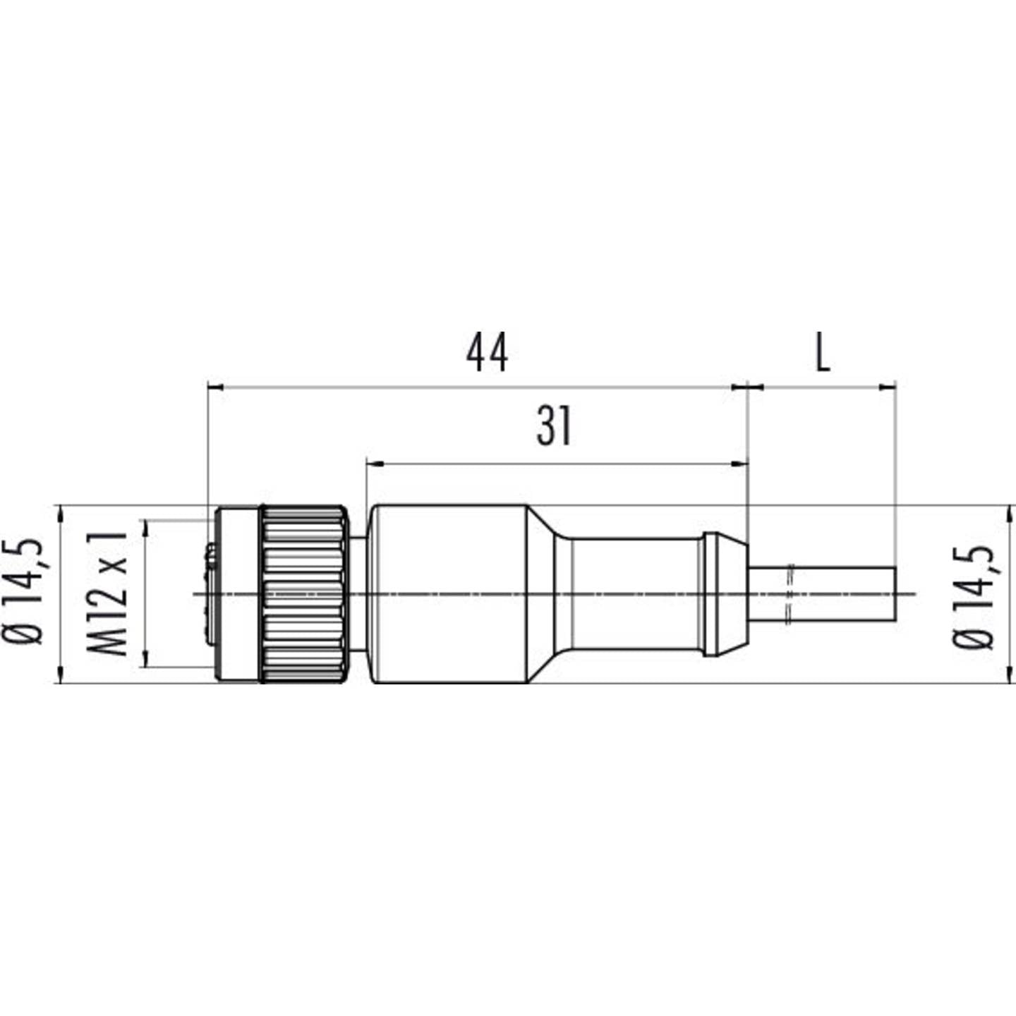 Binder Steckverbinder Verbinder Buchse Kabelbinder M12 Sensor Leitung 2 m - 2050010655279
