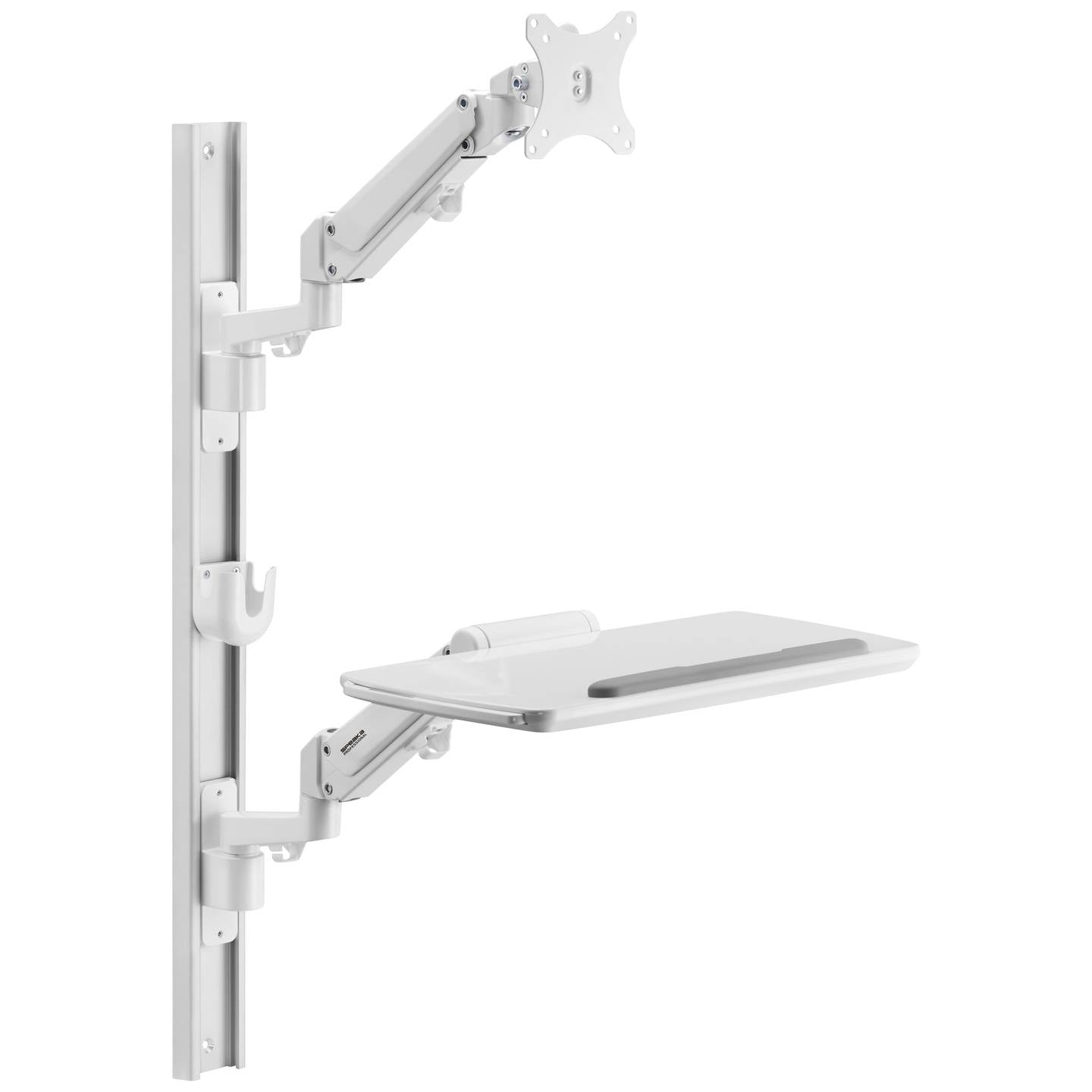 SpeaKa Professional Monitor-Wandhalterung höhenverstellbar mit Tastaturablage - 4064161306056