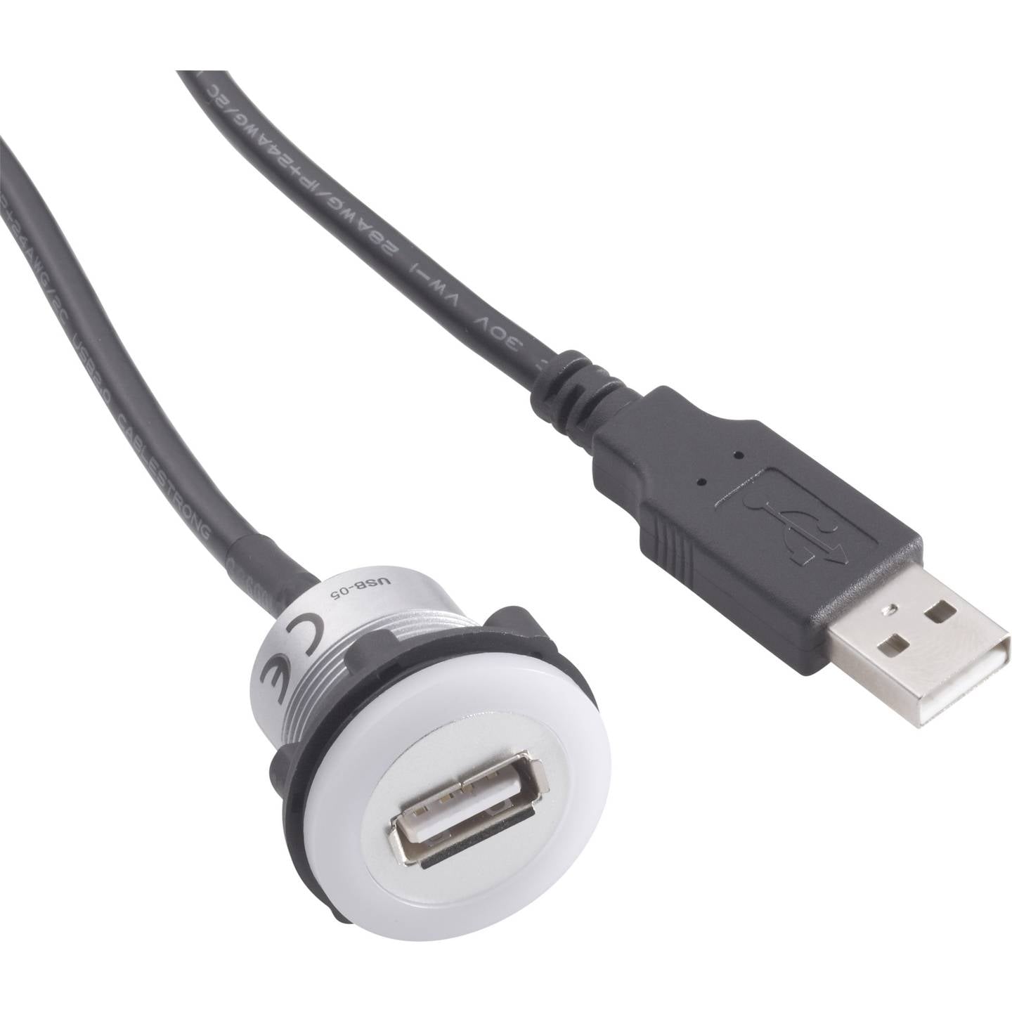 TRU COMPONENTS USB A Kabel Verbindungskabel Adapter Beleuchtung Schwarz 1,5 m - 4016139086453