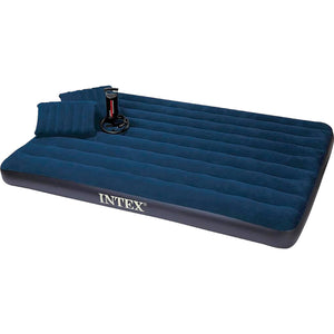 B-Ware Intex Luftbett Dura-Beam 203x152cm blau Luftmatratze Gästebett Camping bequem
