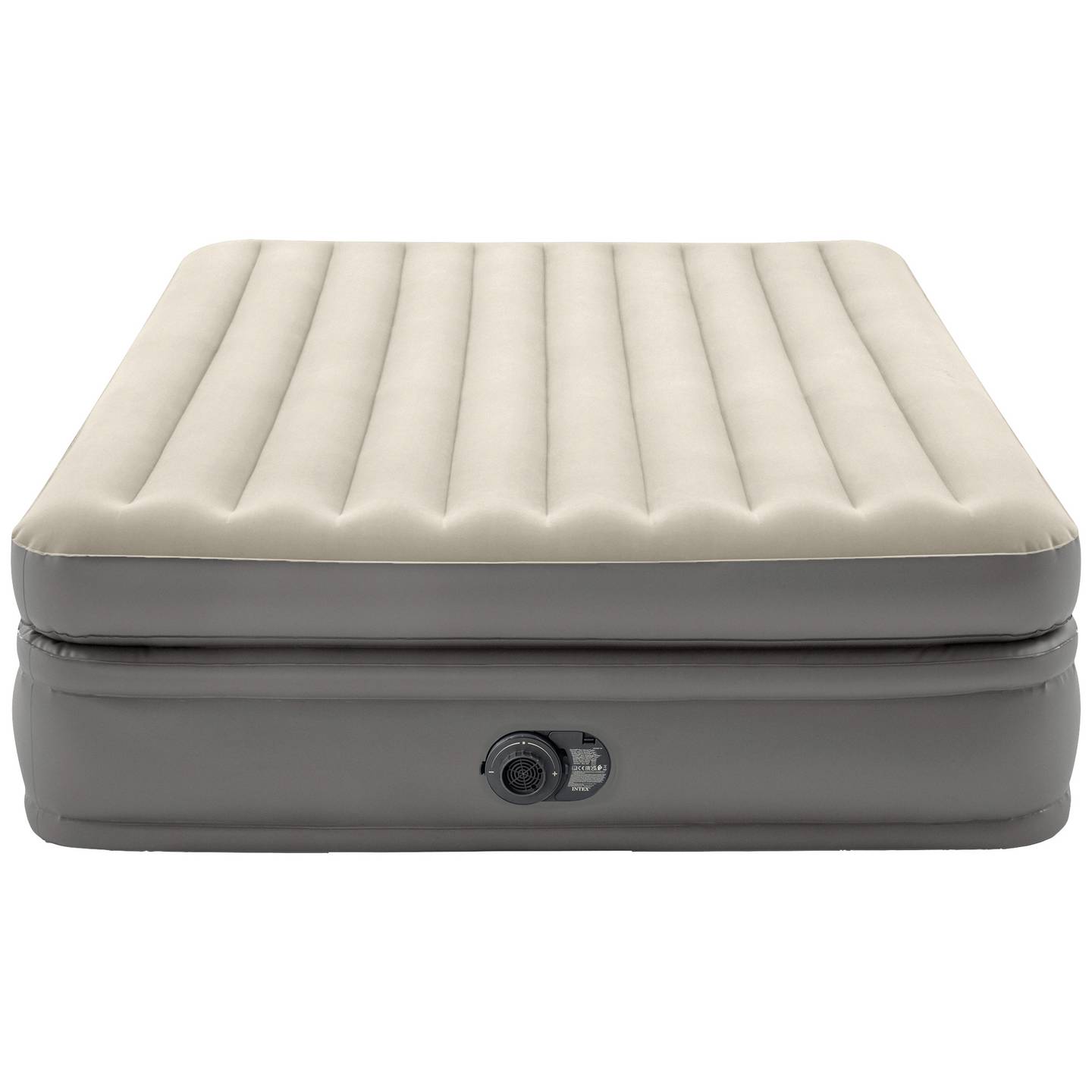 Intex Luftbett Queen Comfort Elevated Airbed 272kg Beige 203x152x51cm bequem - 6941057422930