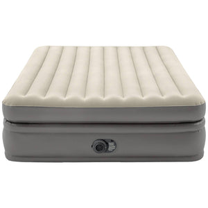 B-Ware Intex Luftbett Queen Comfort Elevated Airbed 272kg Beige 203x152x51cm bequem