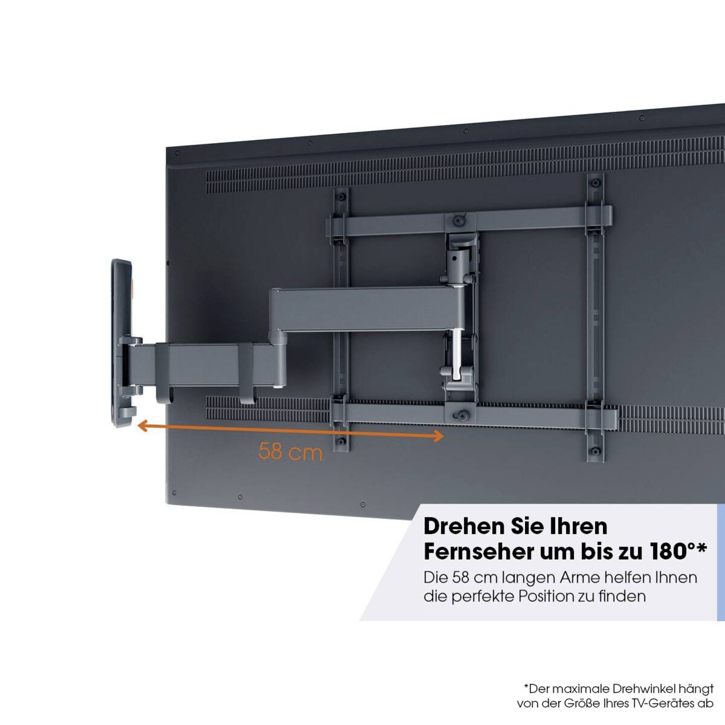 TV Wandhalterung Halter Vogel's TVM 3445B Schwarz Schwenkbar Neigbar Fernseher - 8712285347788