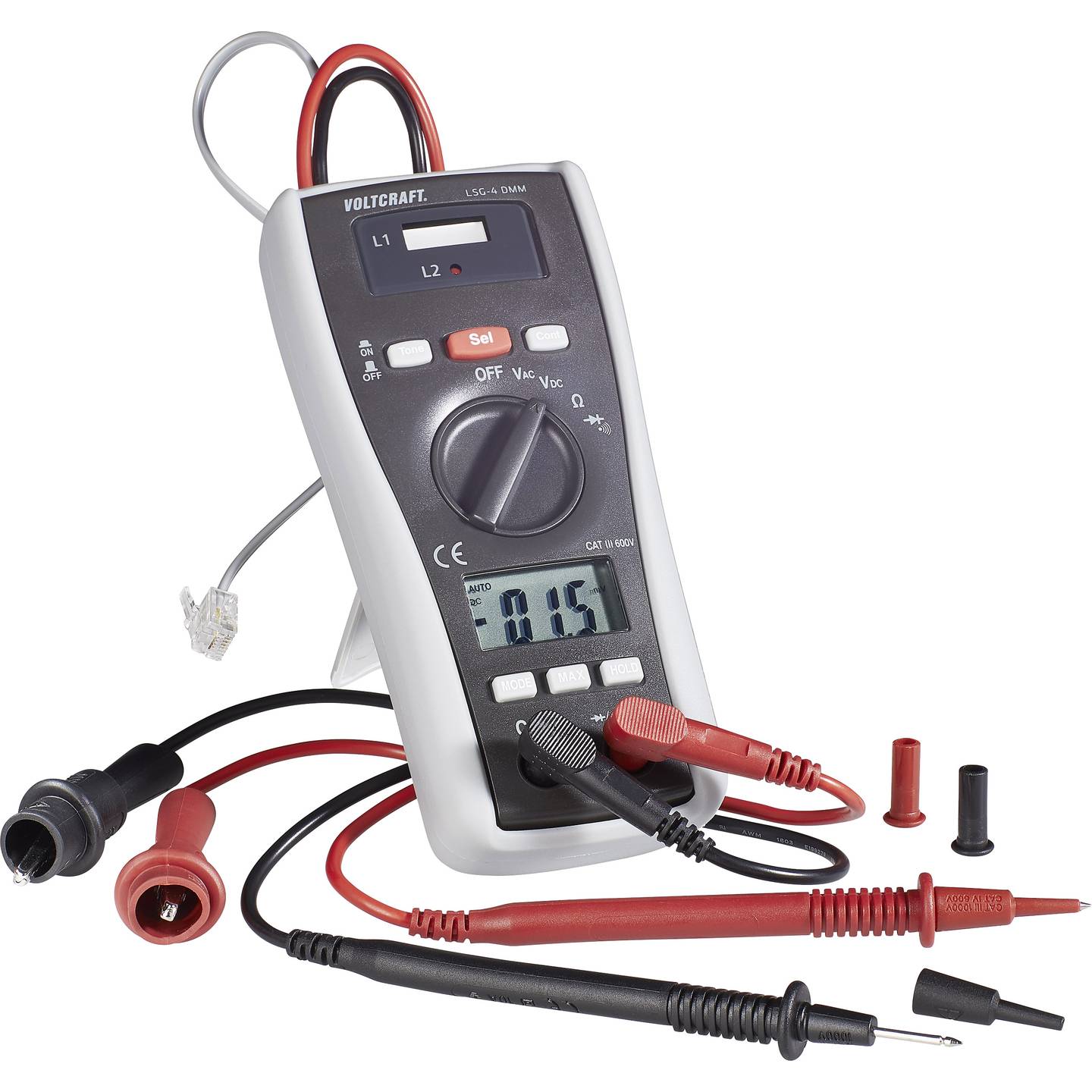 Voltcraft Leitungssucher LSG-4 Signalverfolger Multimeter Durchgangsprüfer 400m - 4053199991488