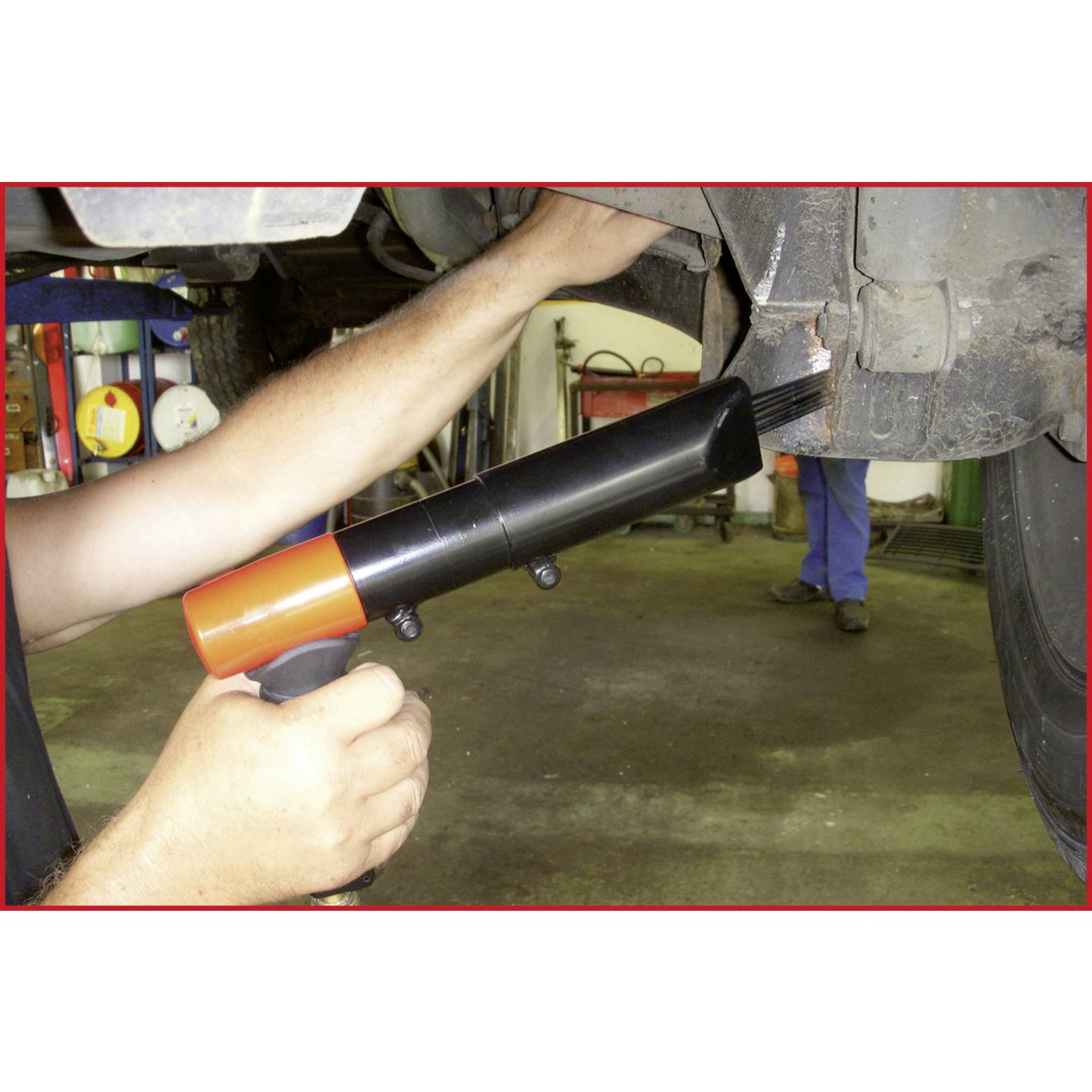 KS Tools Druckluft-Nadelentroster 1/4" 19 Nadeln Handwerkzeug 330mm 2600g - 4042146257630