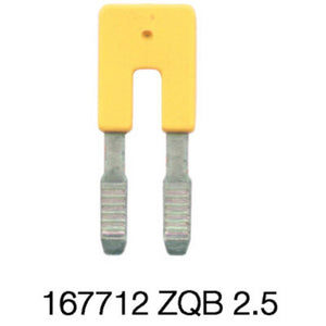 B-Ware Weidmüller Querverbinder ZQB 2.5-2 Gelb 50 Stück unbedruckt 8.5x1.8x21.85mm