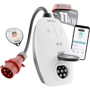 B-Ware Absina Wallbox Typ 2 Mode 3 16 A 11 kW App RFID Elektrofahrzeug Ladelösung