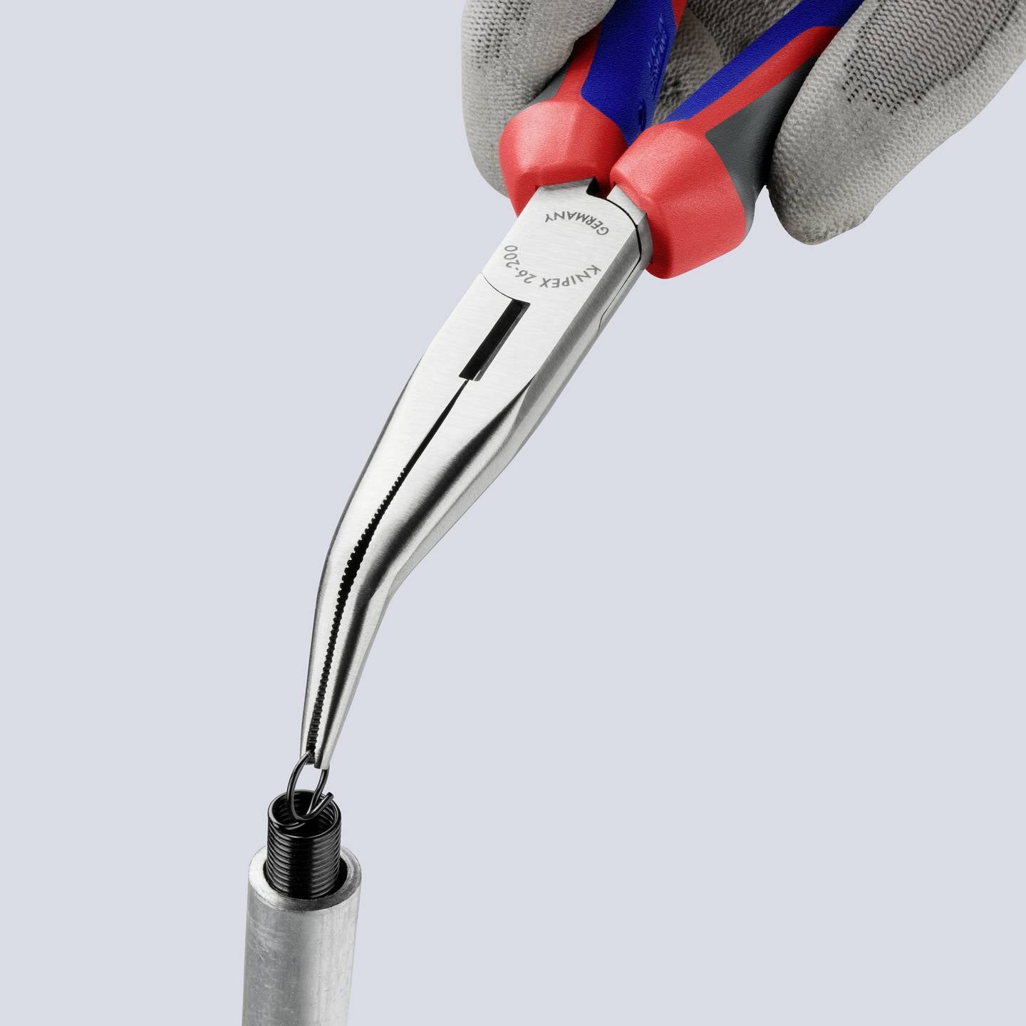 Knipex Flachrundzange 26 22 200 Werkstatt Zange Vanadium Elektrostahl 200mm 40° - 4003773023135