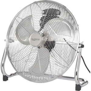 B-Ware Sygonix Bodenventilator Ventilator 70W Luftzirkulation Chrom Ø505mm Höhe 480mm