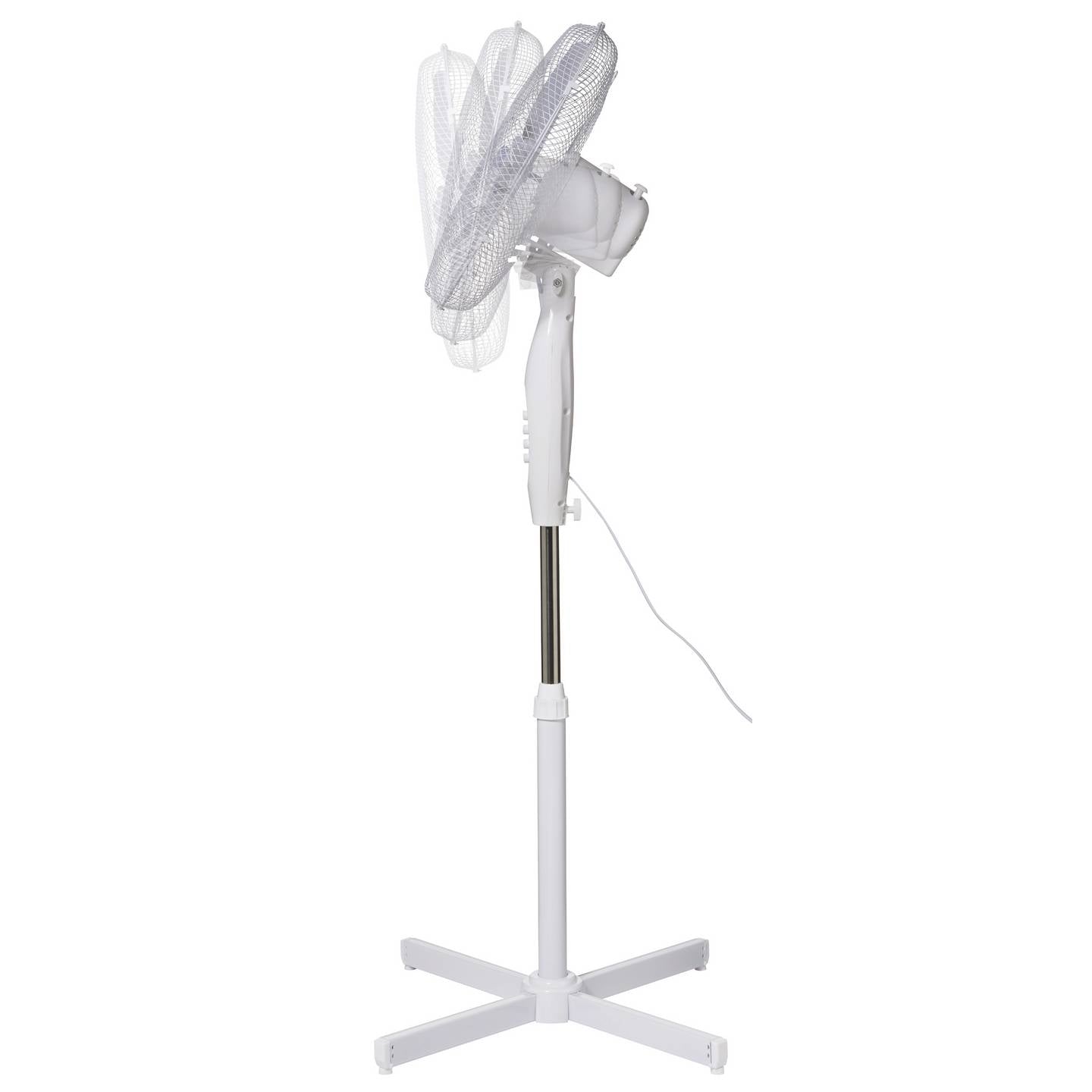 Sygonix Standventilator Ventilator Oszillierend Höhenverstellbar 50W Weiß Ø600mm - 4064161389530