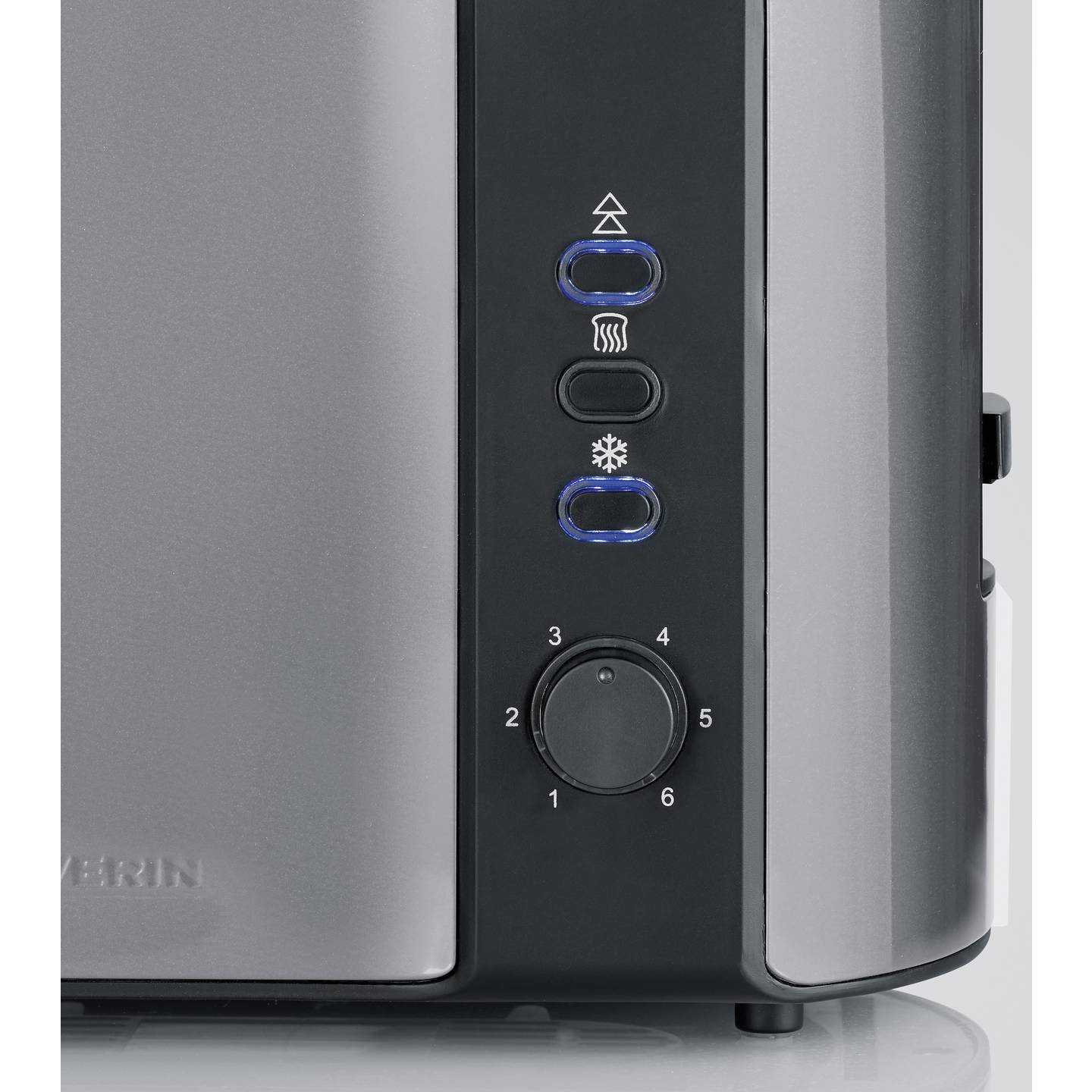Severin Toaster Brotröster mit Kontrollleuchte und Brötchenaufsatz anthrazit - 4008146045684